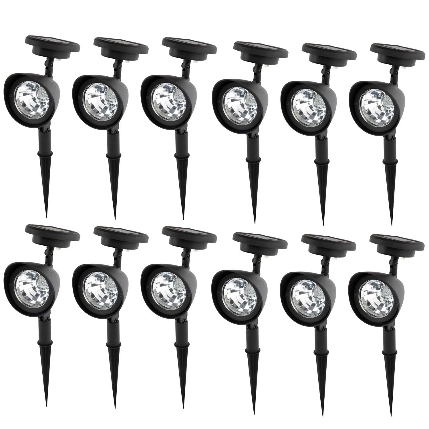 Zestaw 12 lampek solarnych LED Kolorowy Reflektor