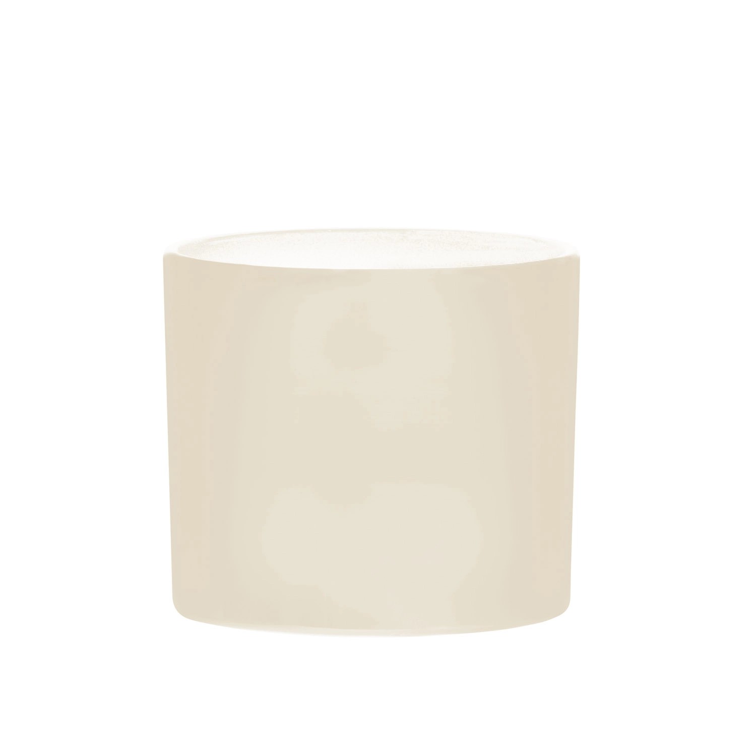 Doniczka z podstawką Walec kremowy mat - 20,5 cm