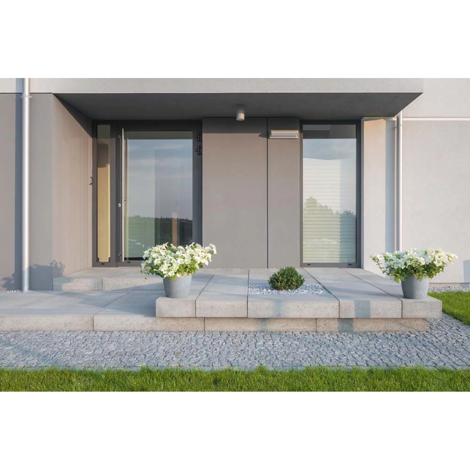 Osłonka Magnolia recycled szary beton - 25 cm