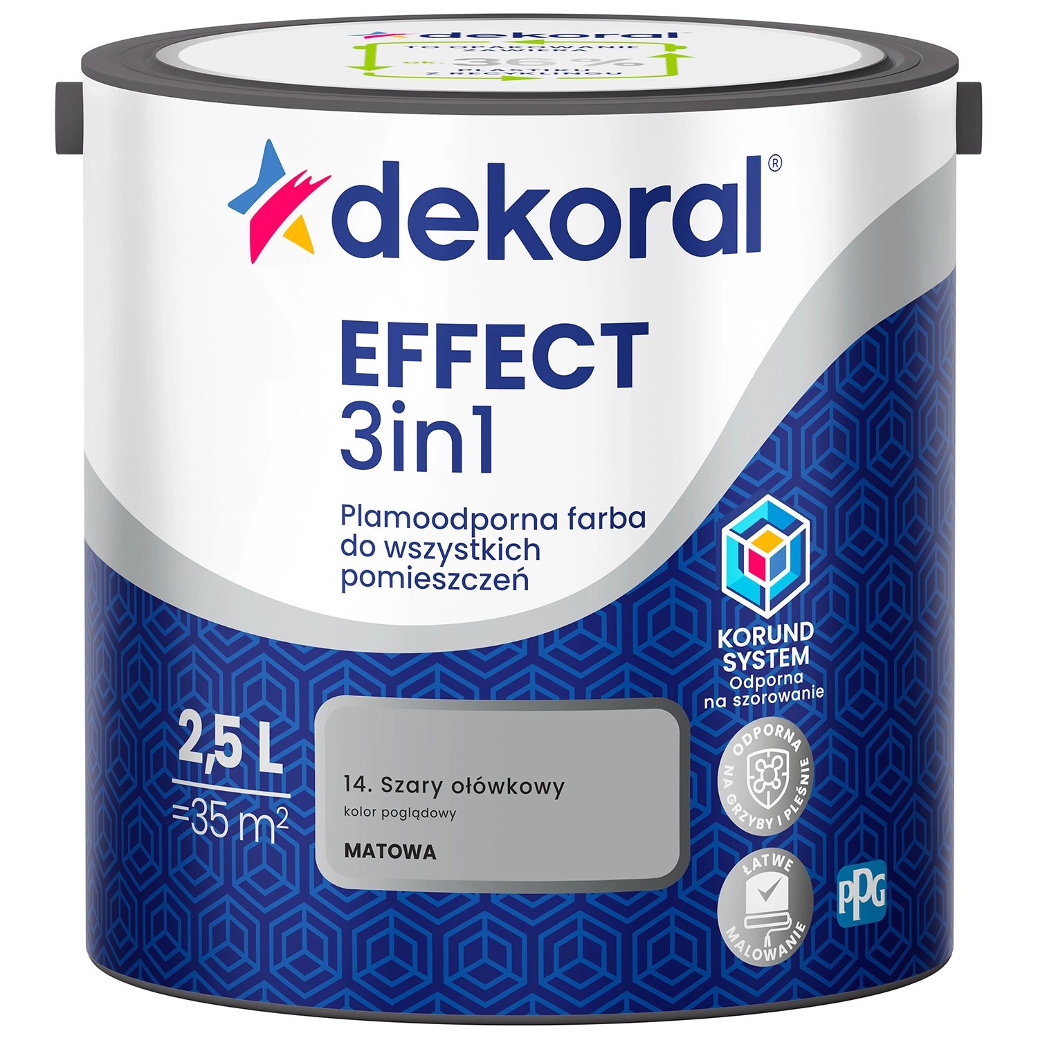 Farba Dekoral Effect 3w1 szary ołówkowy 2,5l