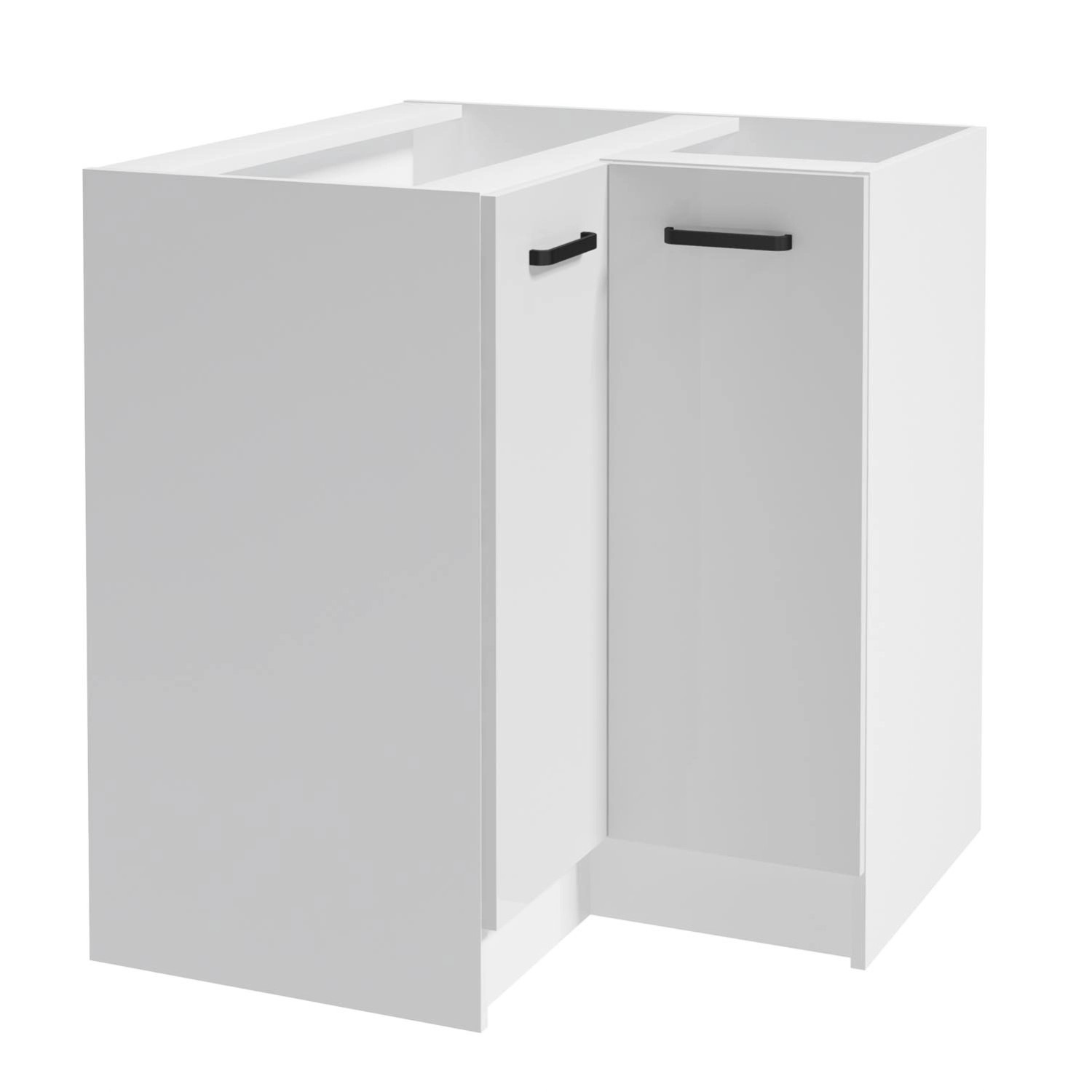 Defra Szafka kuchenna dolna narożna NAPOLI biel/czarny 90 cm