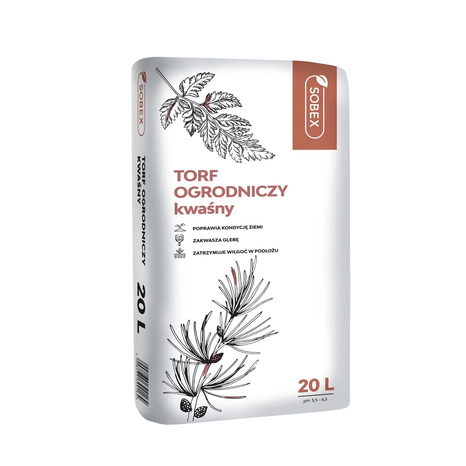 Torf ogrodniczy kwaśny - 20 l