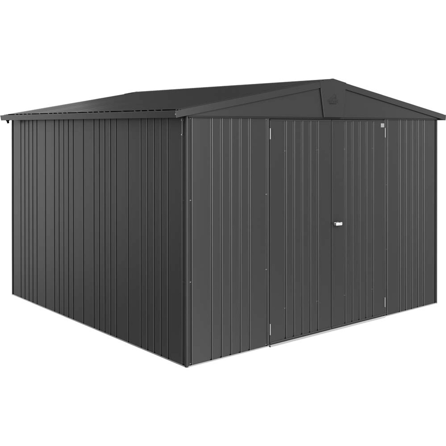 Biohort Domek ogrodowy ciemnoszary drzwi podwójne - 316 x 300 cm