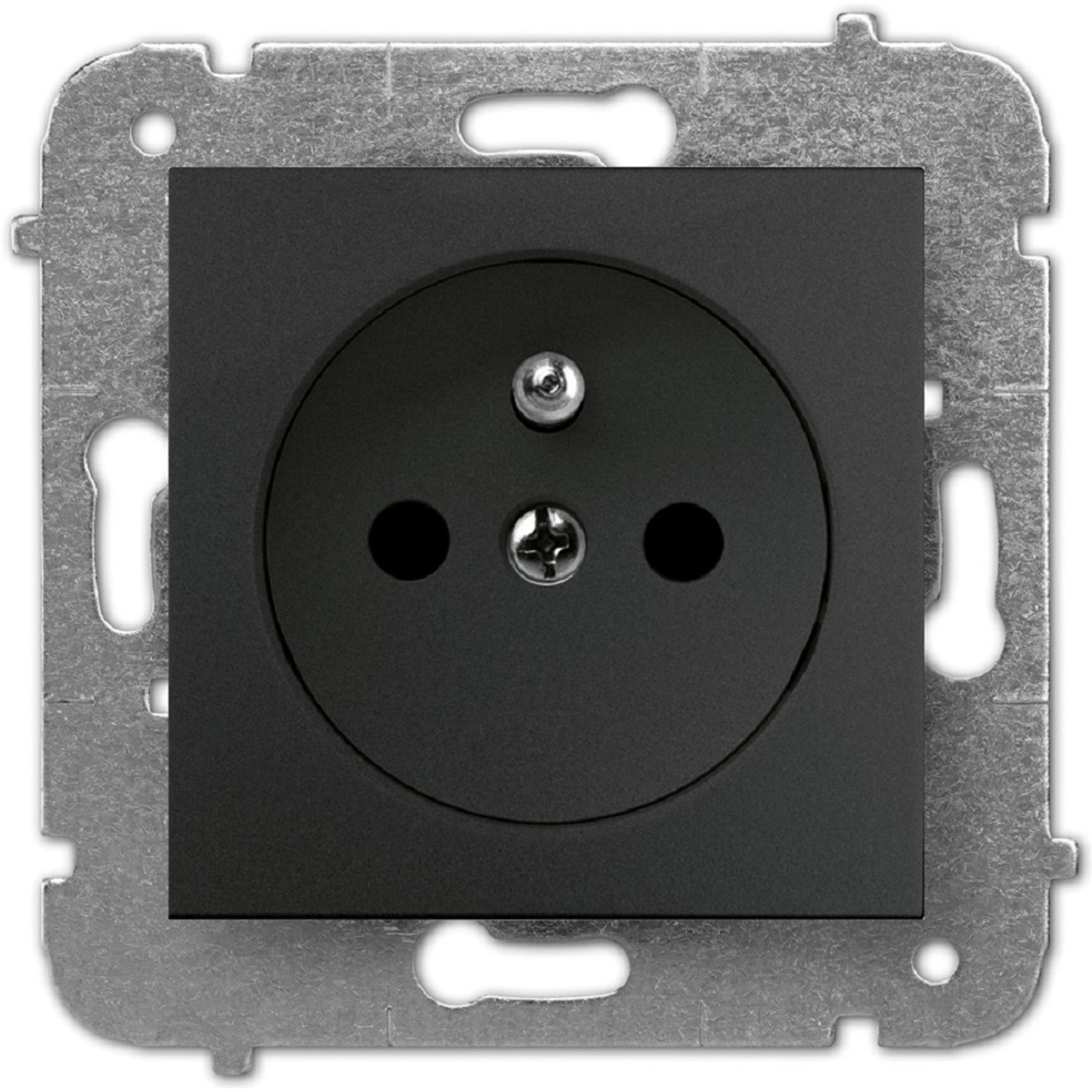 Elektro-Plast Gniazdo pojedyncze z uziemieniem Carla czarne
