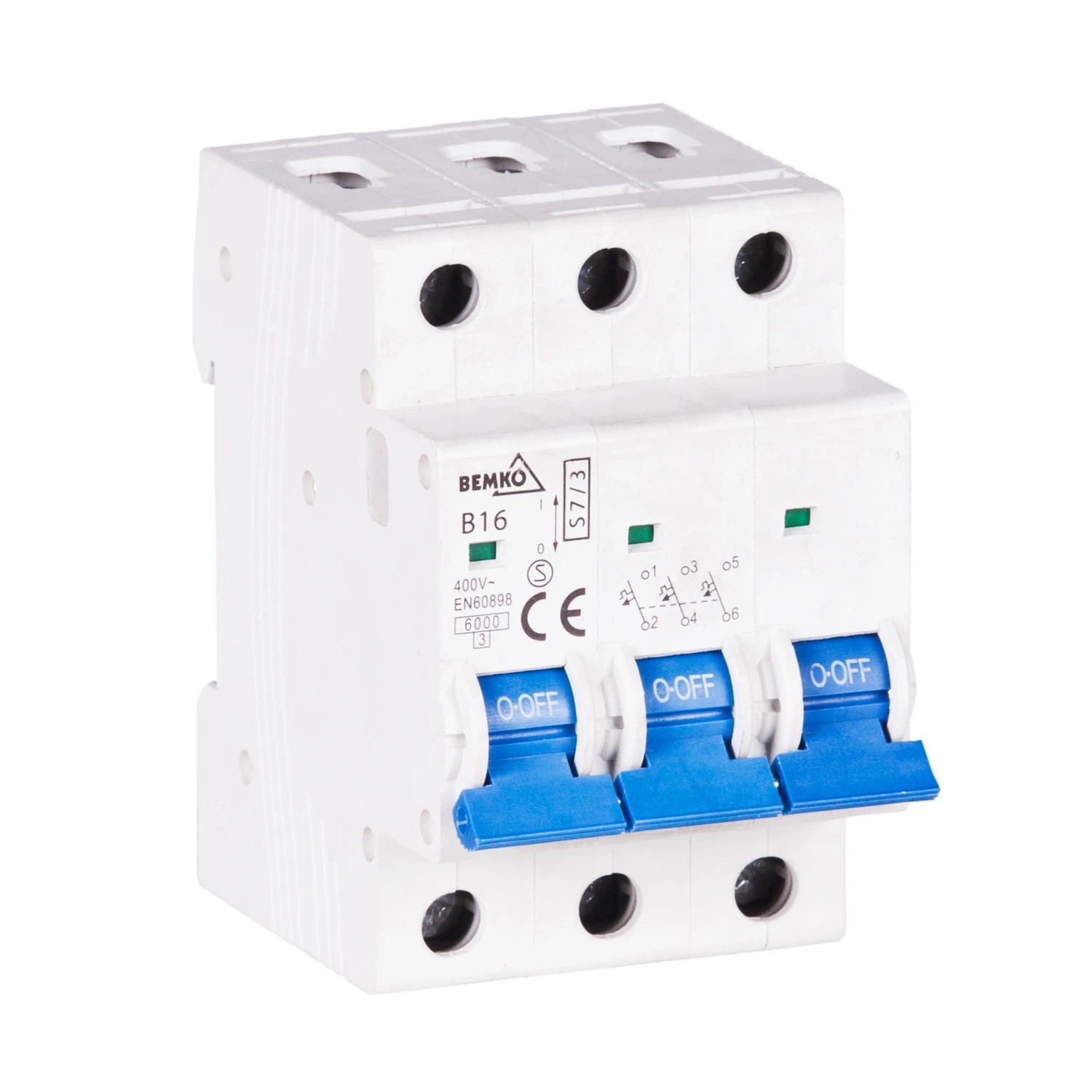 Bemko Wyłącznik nadprądowy S7-3P-B16 16 A