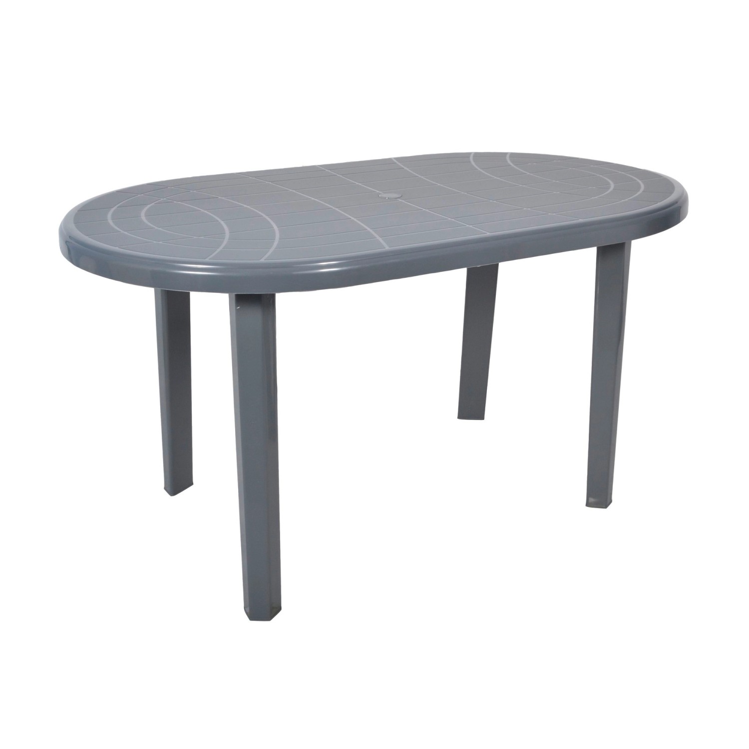 Stół ogrodowy JANTAR owalny szary