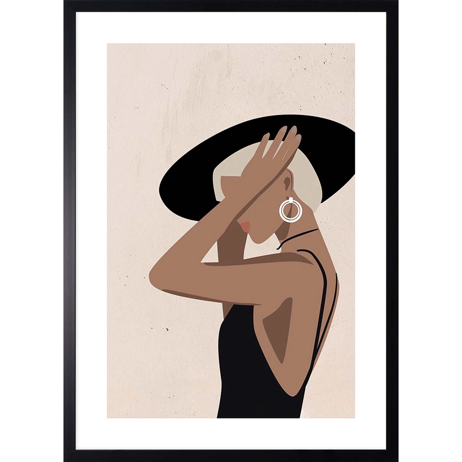 ARS LONGA Obraz WOMAN IN A HAT 53 x 73 cm