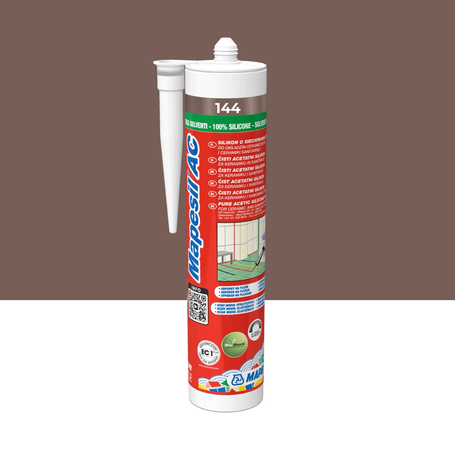 Mapei Silikon Mapesil AC 144 czekolada 310 ml