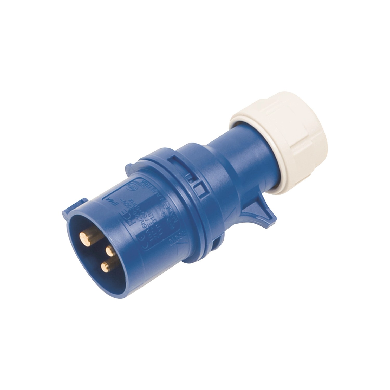 Wtyczka do przyczep kempingowych CEE 3-biegunowa 16 A niebieska