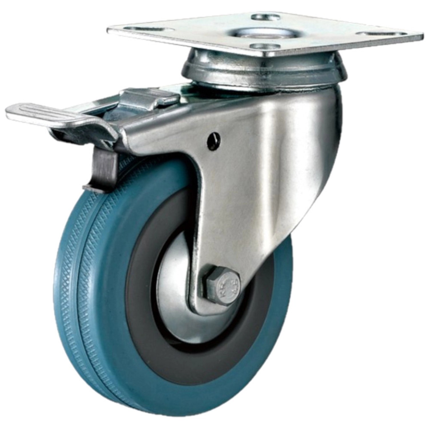 Domino Koło płytka z hamulcem 75mm 60kg guma