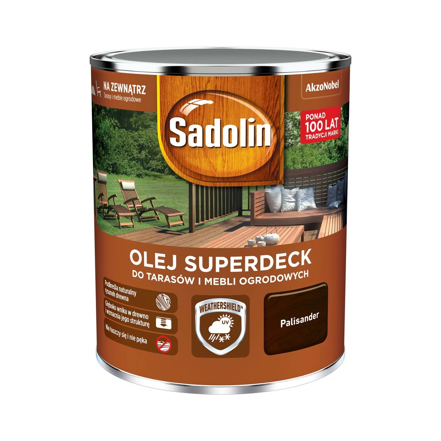 Sadolin Olej Superdeck do tarasów i mebli ogrodowych palisander 0,75L