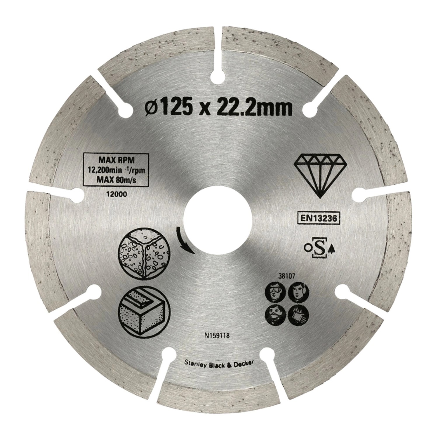 Stanley Tarcza diamentowa do cegły, betonu 125 mm