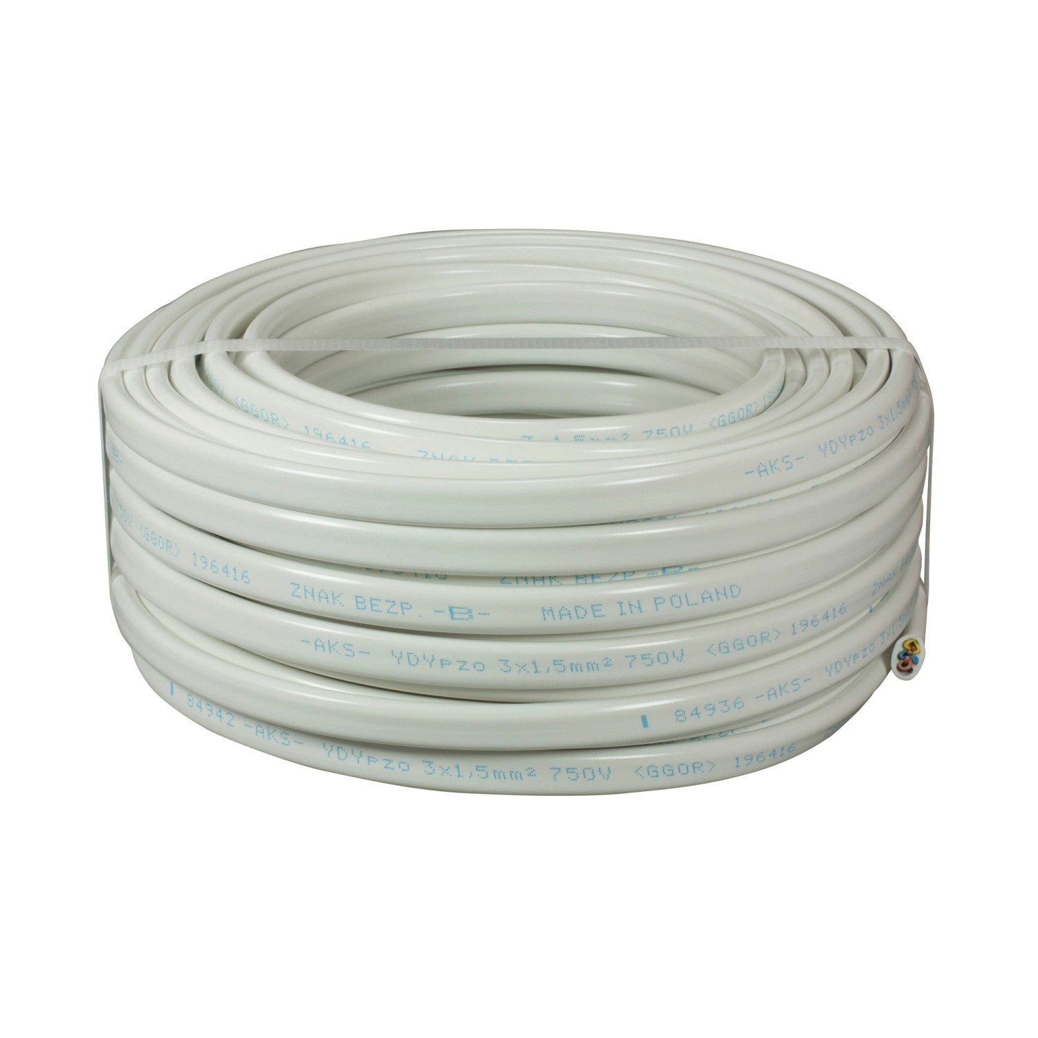 AKS Zielonka Przewód YDYp 3x1,5 mm2 450/750 V 25 m
