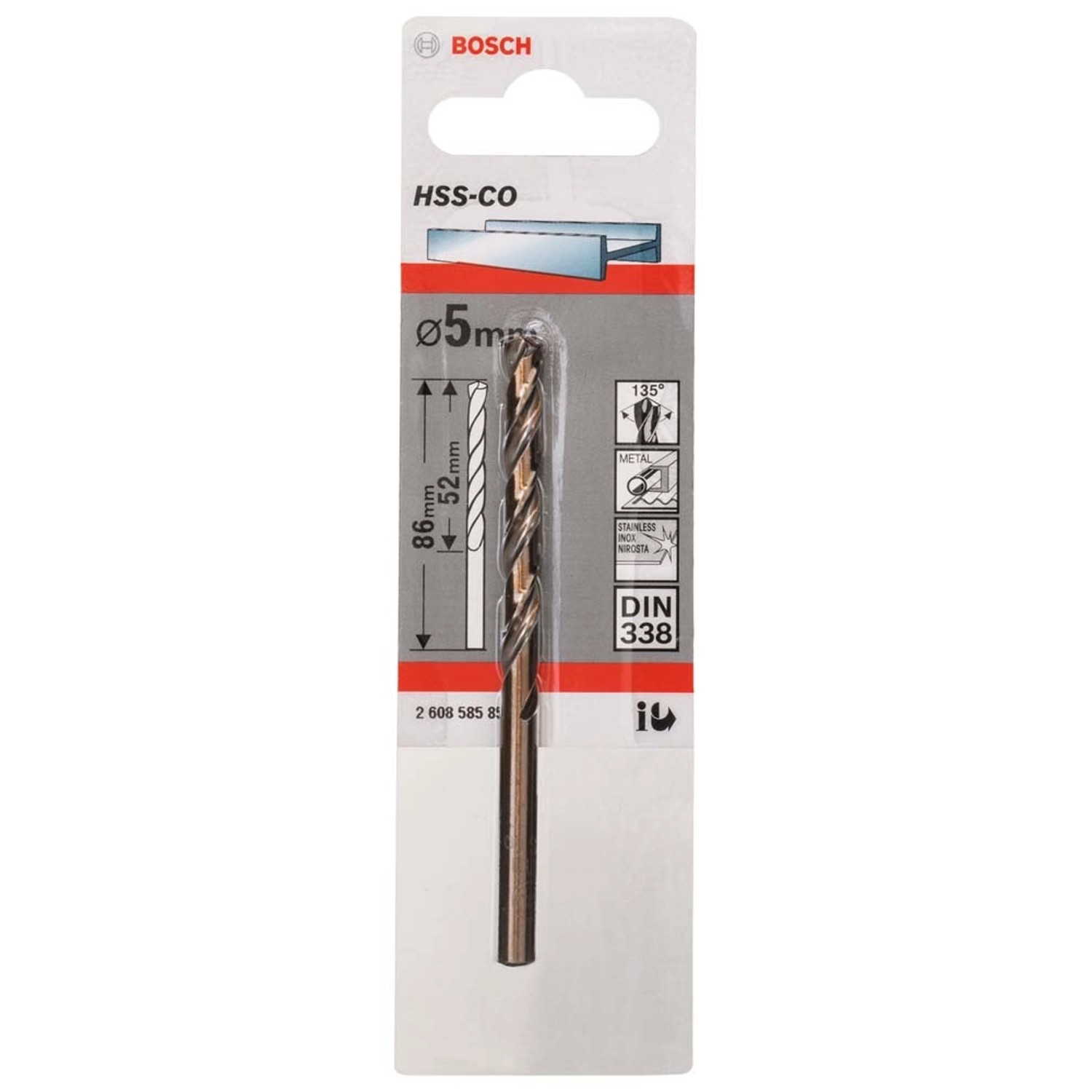Bosch Professional Wiertło do metalu HSS-Co 5x86 mm