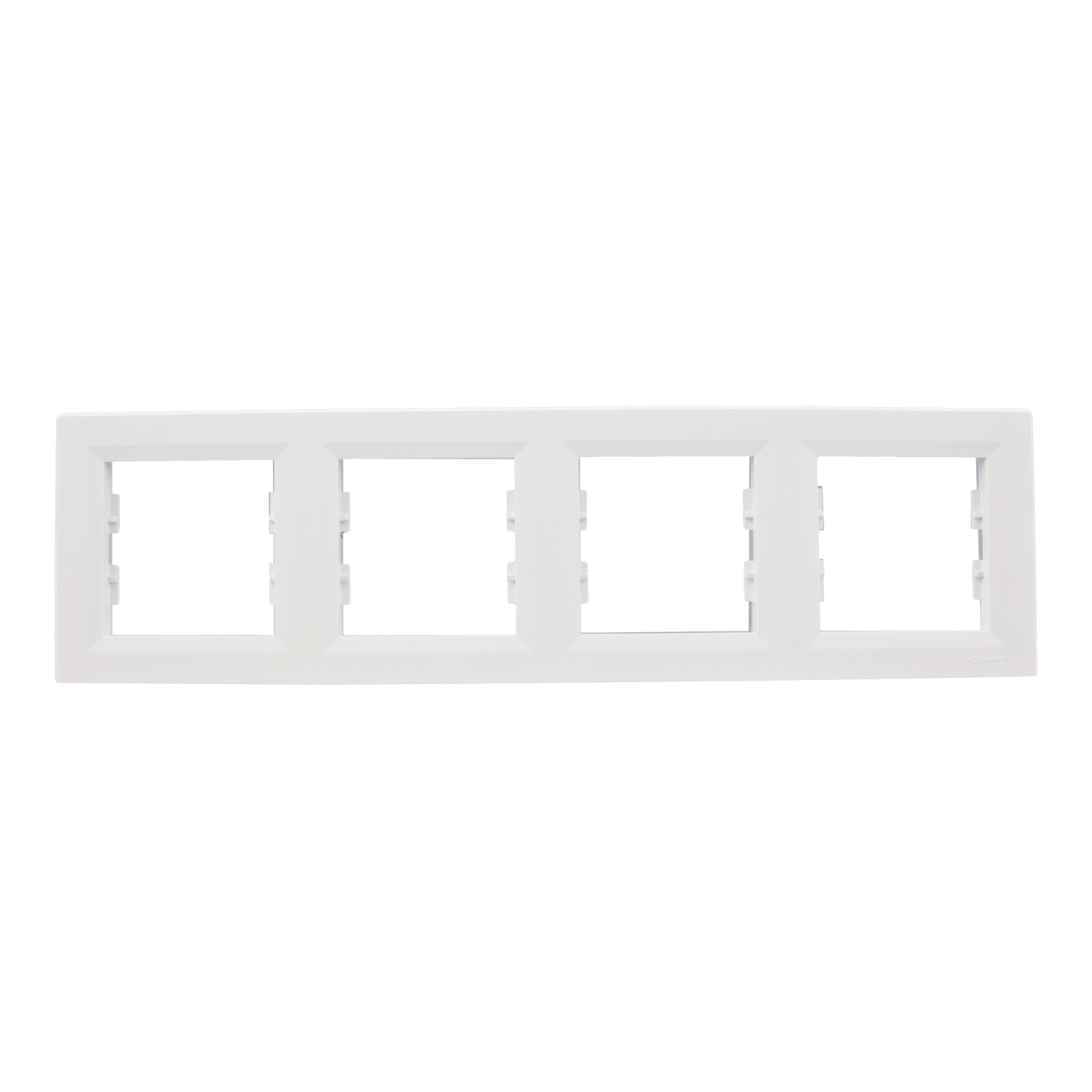 Schneider Electric Ramka Asfora poczwórna pozioma biała