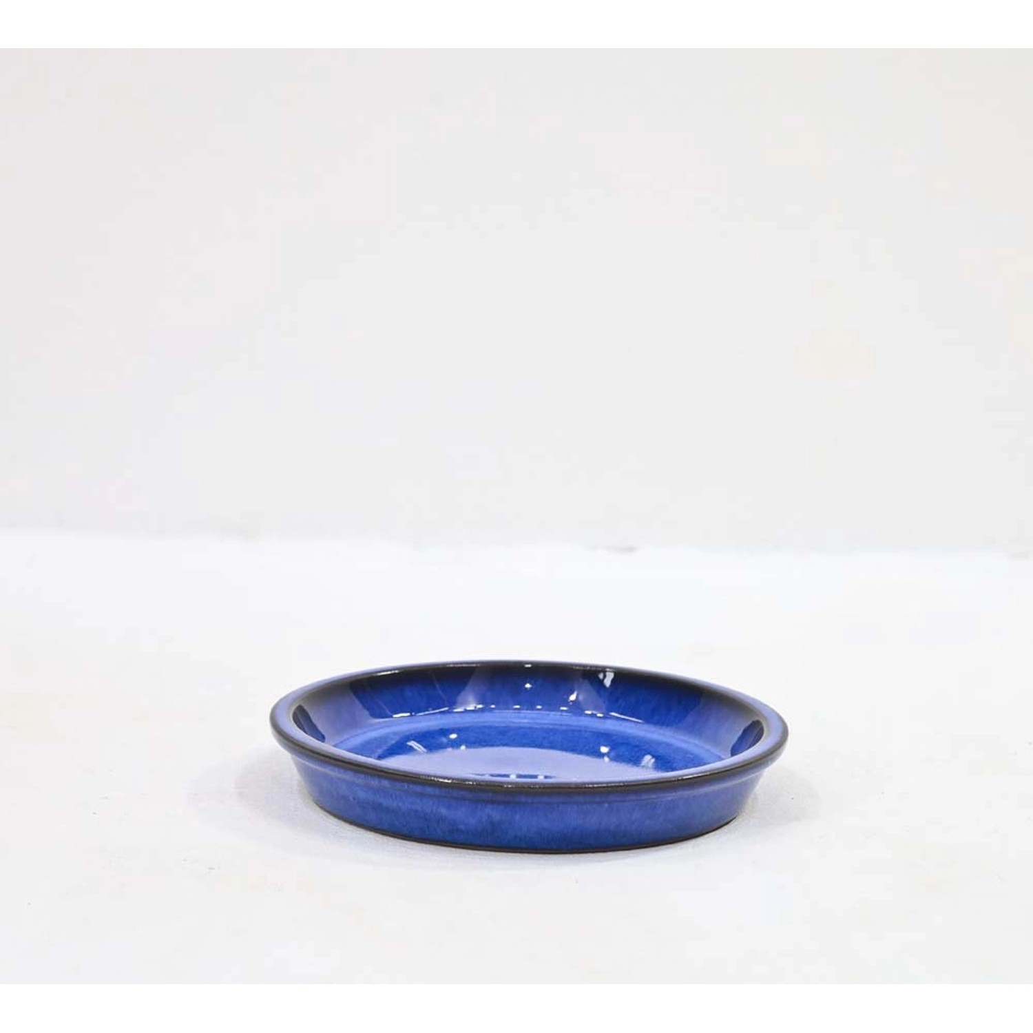 Podstawka ceramiczna szkliwiona niebieska - 45 cm