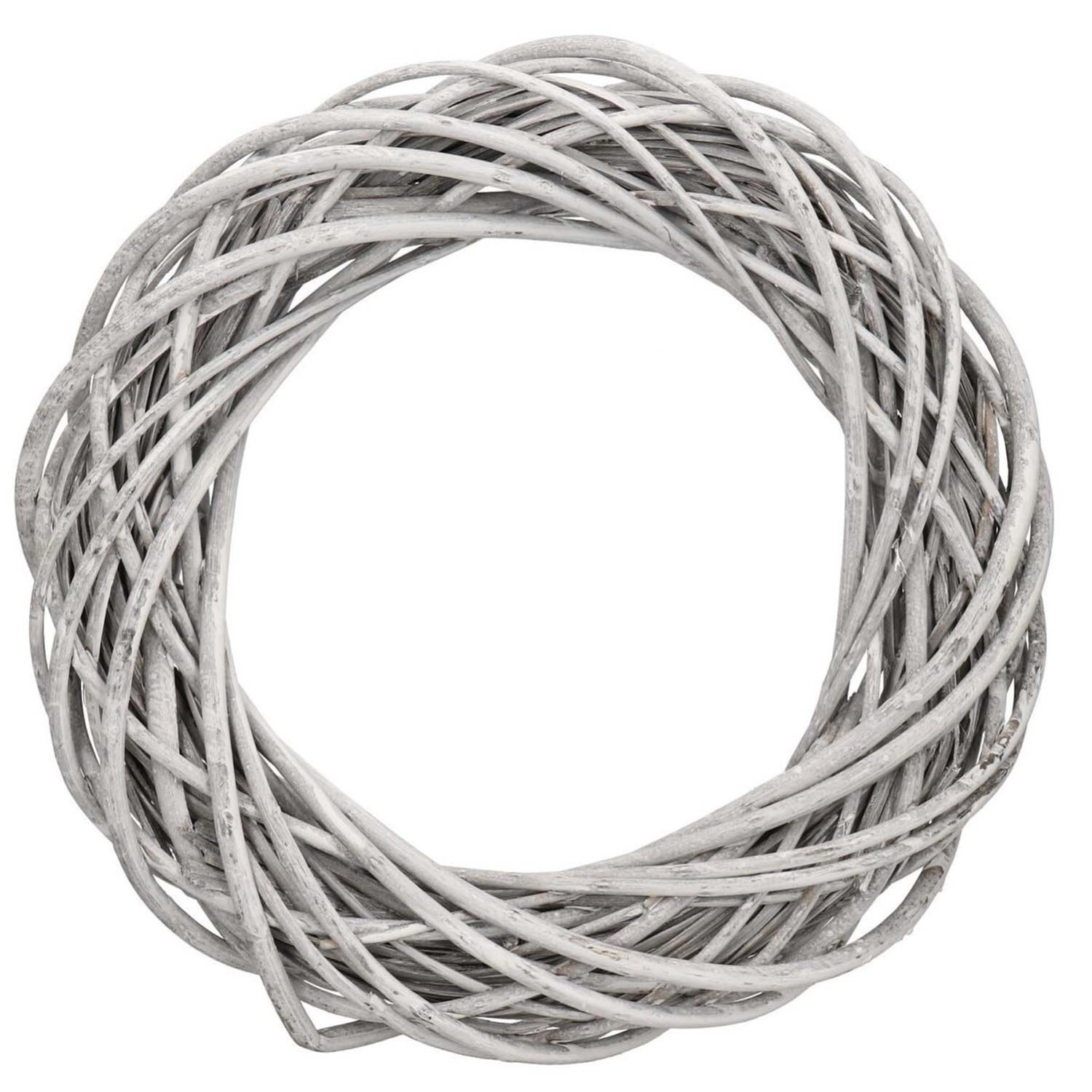 Wianek wiklinowy okrągły szary - 25 x 25 cm