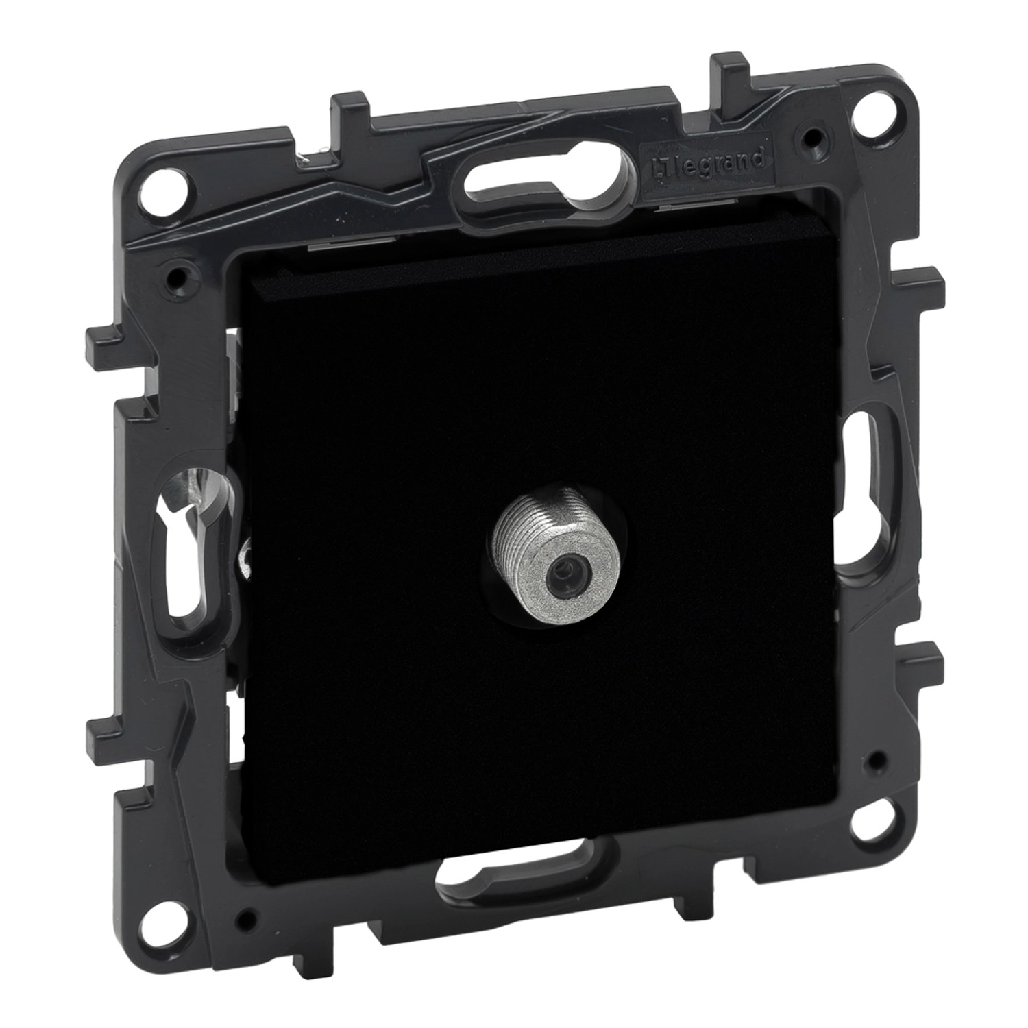 Niloe Step Gniazdo TV typu F końcowe do instalacji typu gwiazda 1,5 dB, czarne