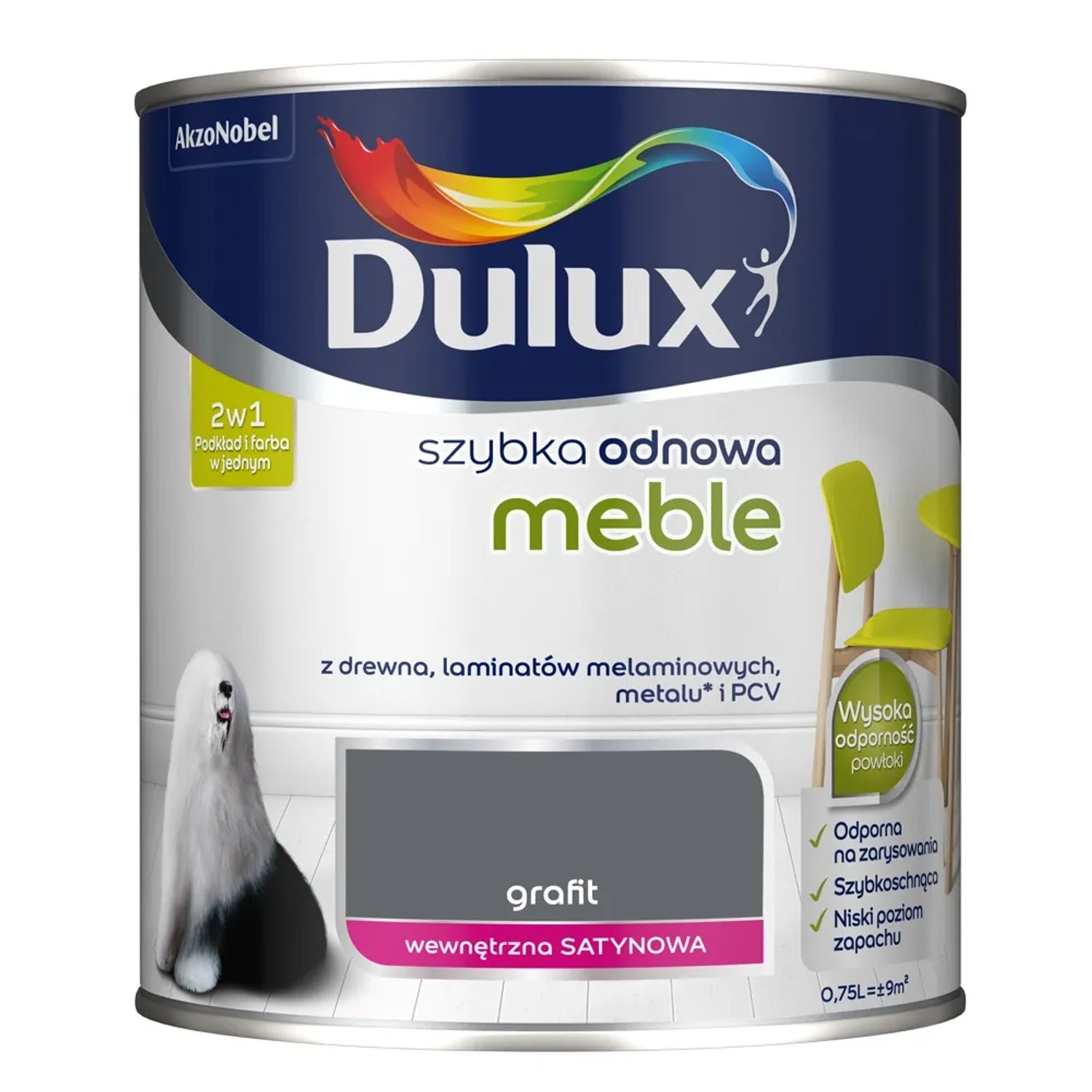 Dulux Szybka Odnowa Meble grafit 750 ml