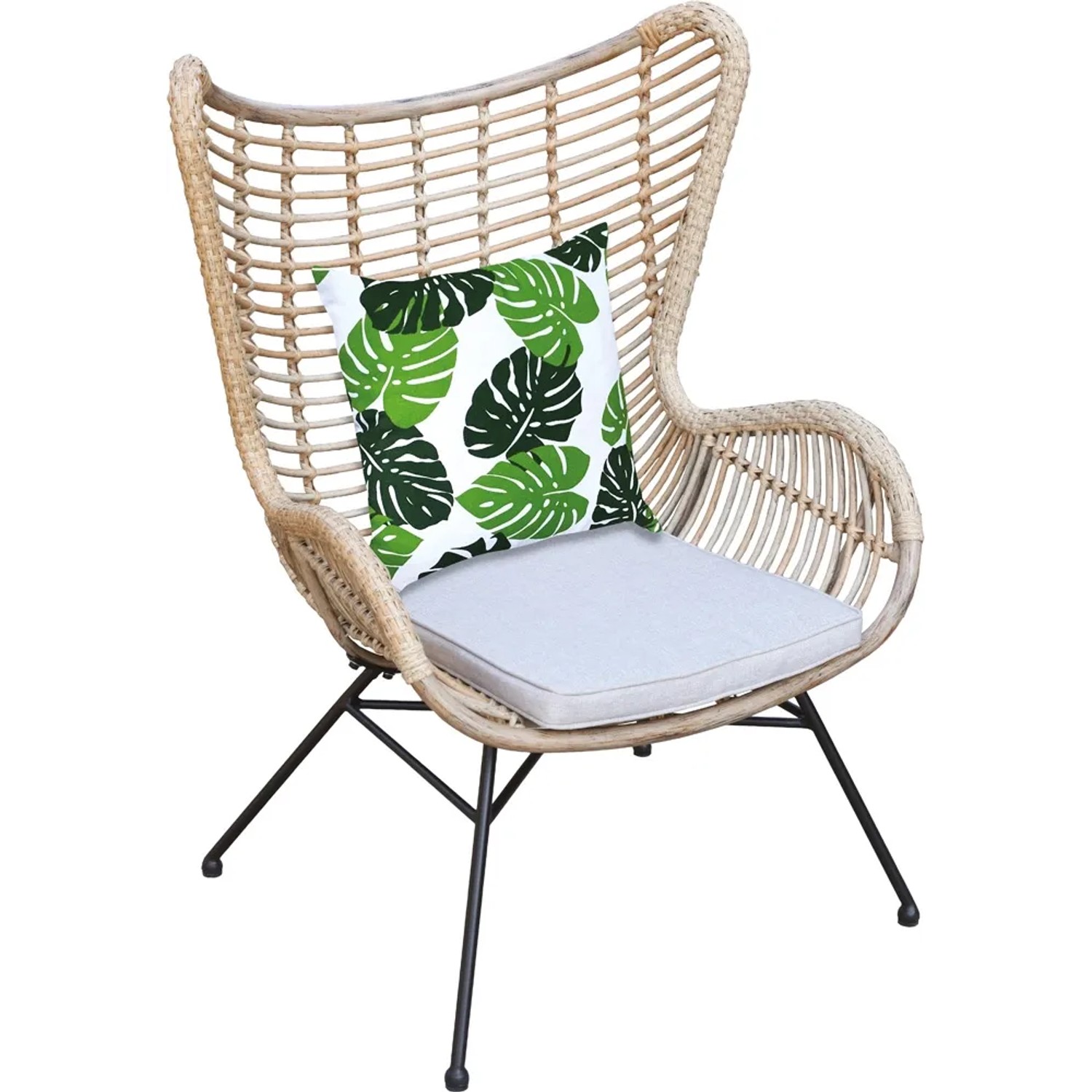 Fotel ogrodowy UPPERVILE z poduszką technorattan