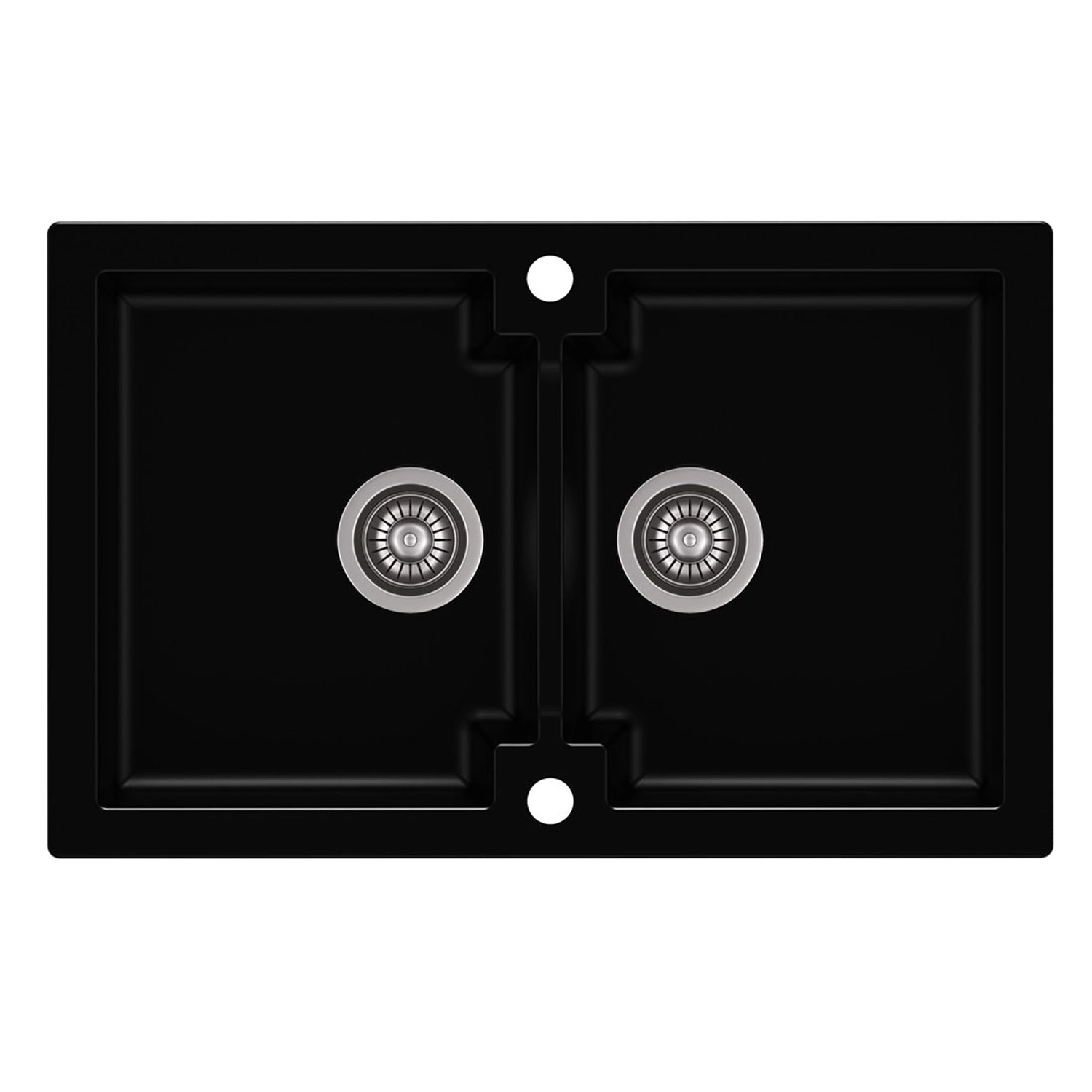 Zlewozmywak Mojito 2-kom. czarny 79x50 cm