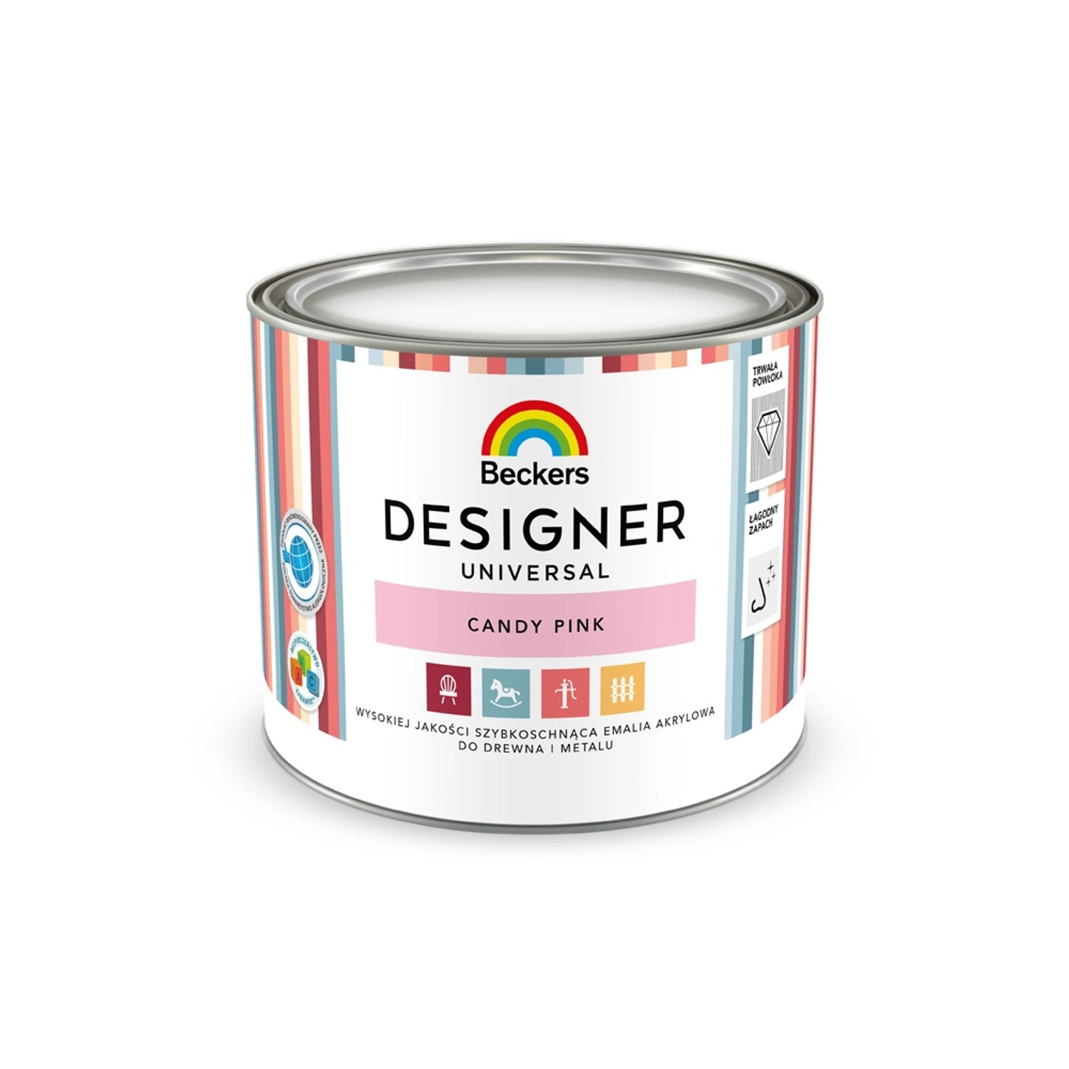 Beckers Emalia Designer Universal półmat candy pink 500 ml