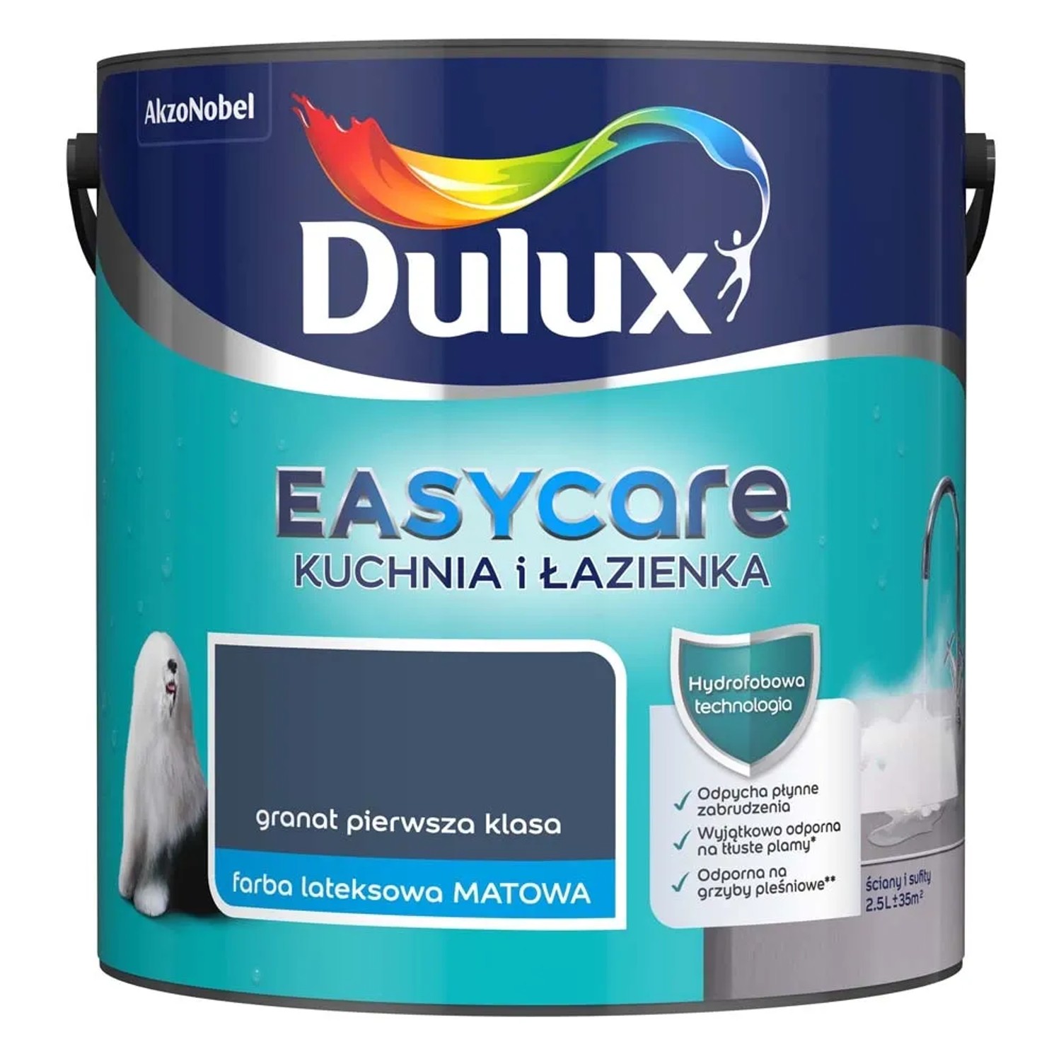 Farba Dulux EasyCare Kuchnia i Łazienka granat pierwsza klasa 2,5 l
