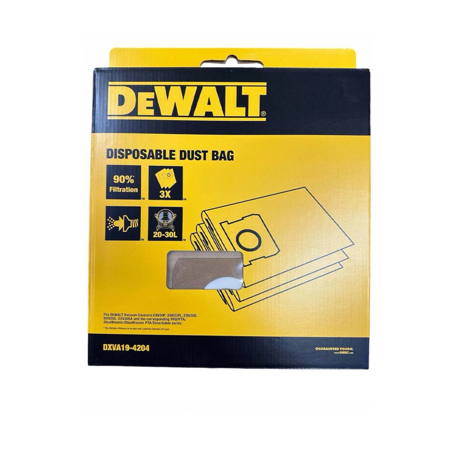 DeWALT Worki papierowe do odkurzacza 20-30 l - 3 szt.