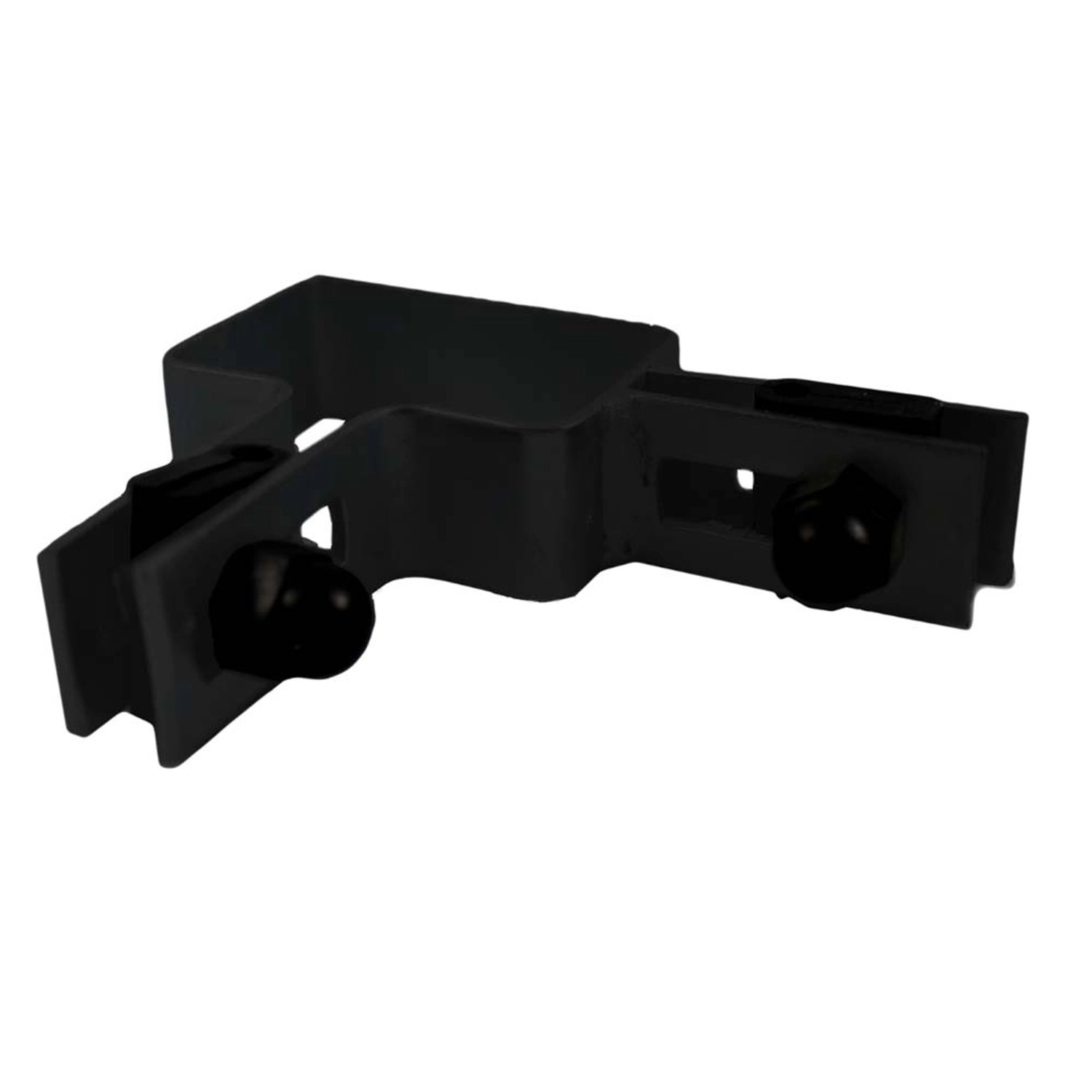 Obejma ogrodzeniowa czarny mat narożna - 4 x 6 cm