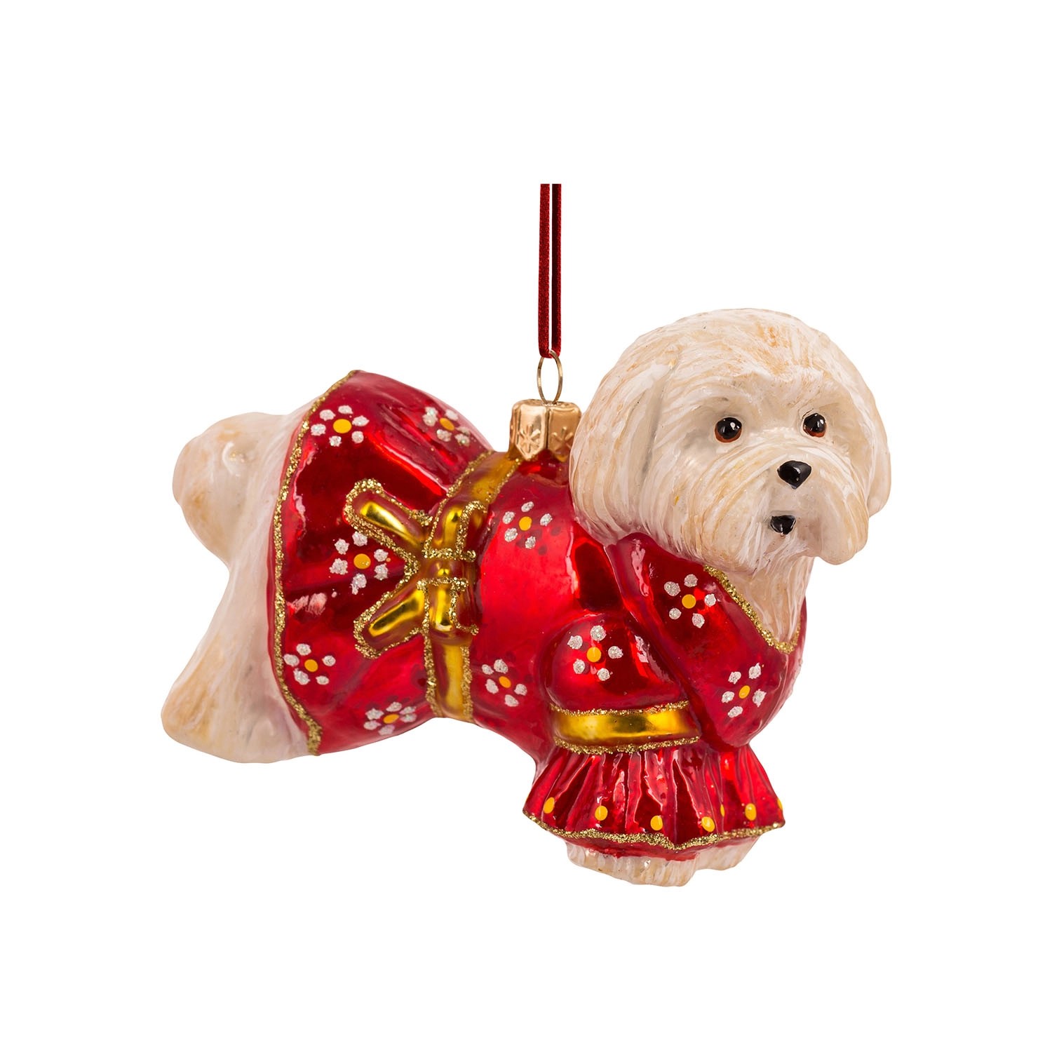 Bombka formowana Piesek Hawańczyk - 9x7x4 cm