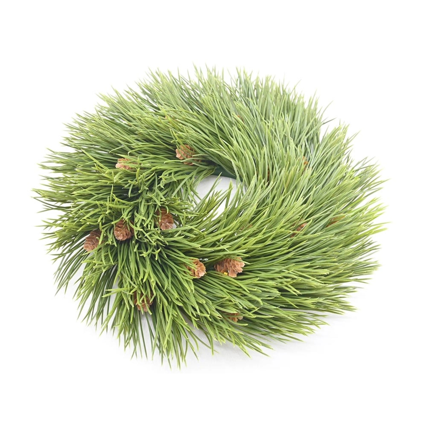 Wianek sztuczny z szyszką - 27 cm