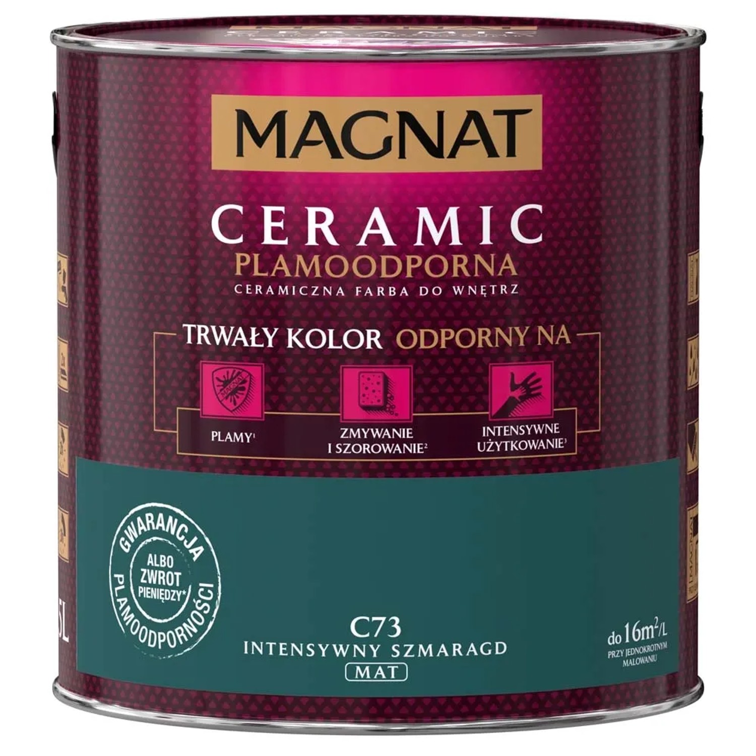 Farba Magnat Ceramic intensywny szmaragd 2,5 l