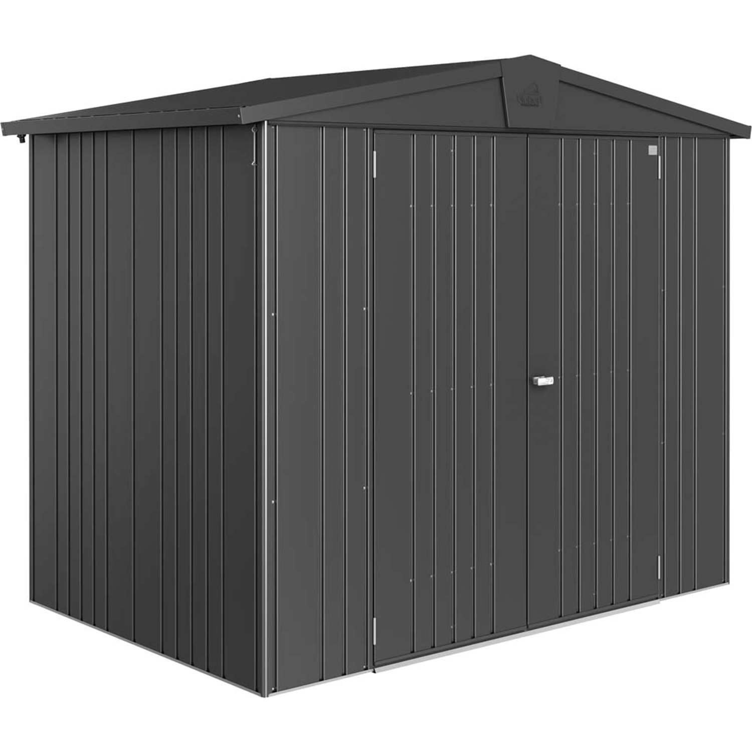 Biohort Domek ogrodowy ciemnoszary drzwi podwójne - 244 x 156 cm