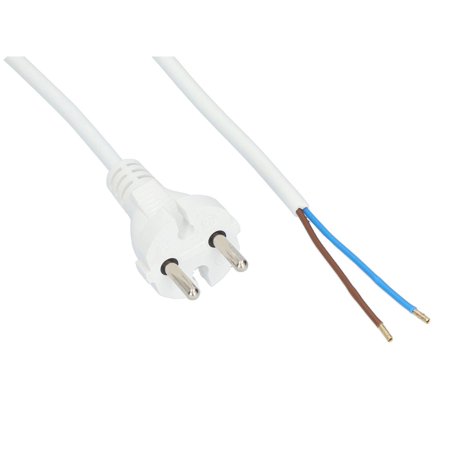 Jonex Przewód z wtyczką 2x1,0 / 5 m biały