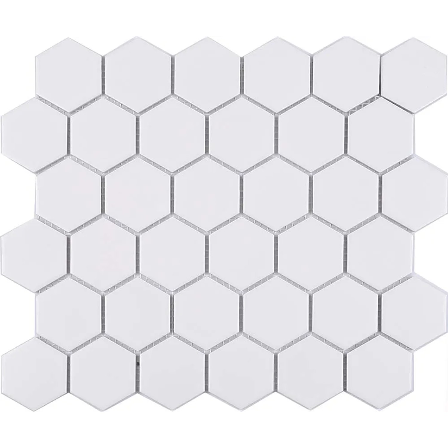 Mozaika ceramiczna HEXAGON duża, biała, 28,1 x 32,5 cm