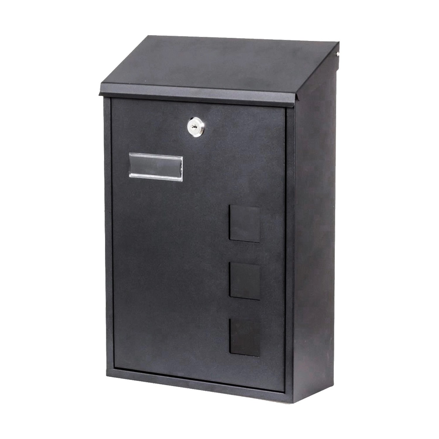 Skrzynka na listy Luigi czarna 25,5 x 39,5 cm