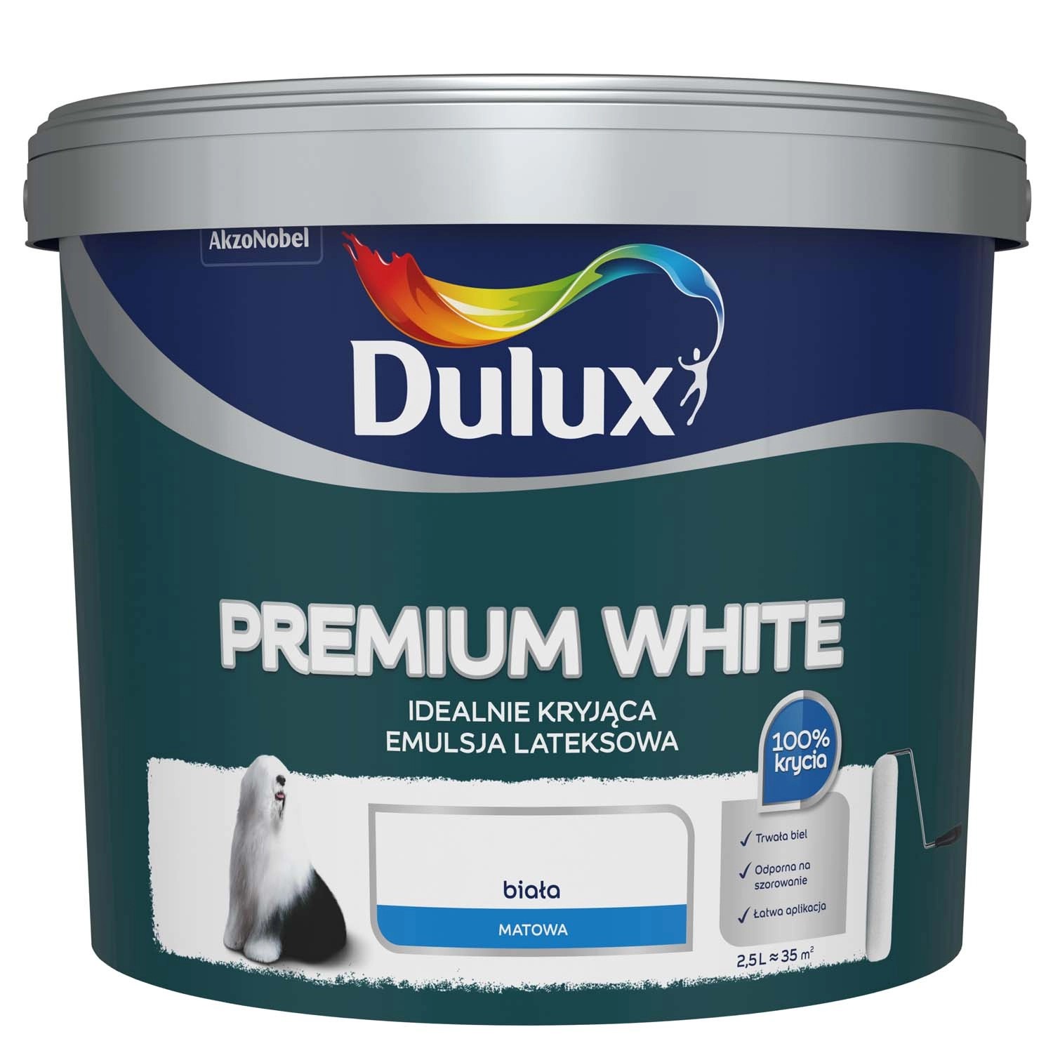 Farba Dulux Premium White biała 2,5 l