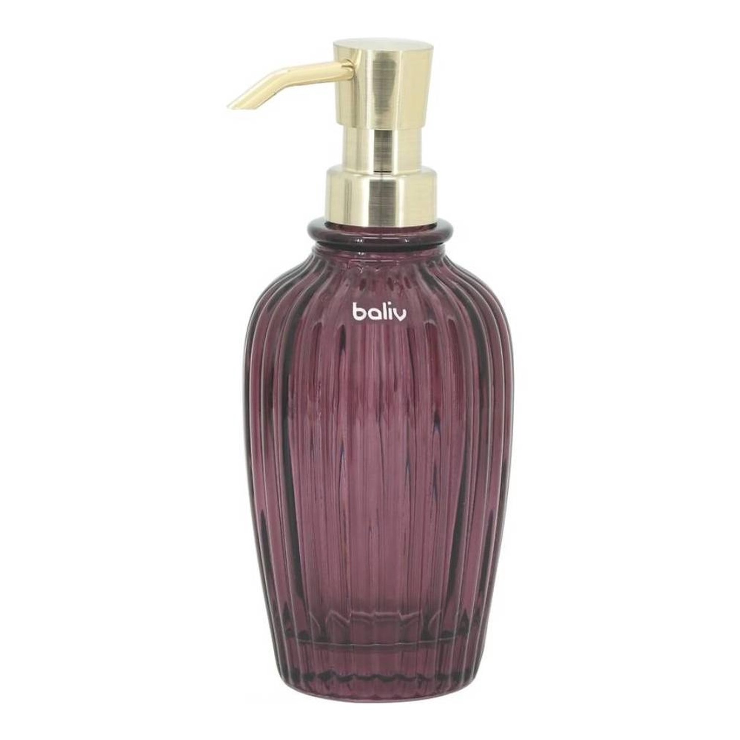 Baliv Dozownik do mydła smukły 350ml fioletowe szkło