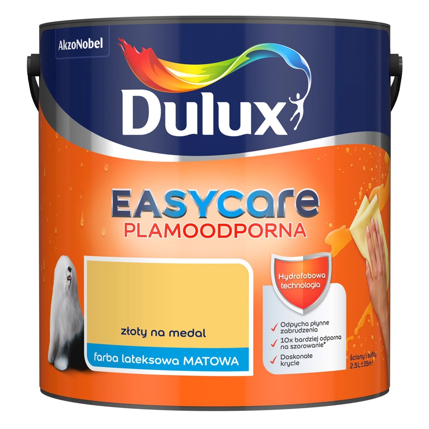 Farba plamoodporna Dulux Easy Care złoty na medal 2,5 l