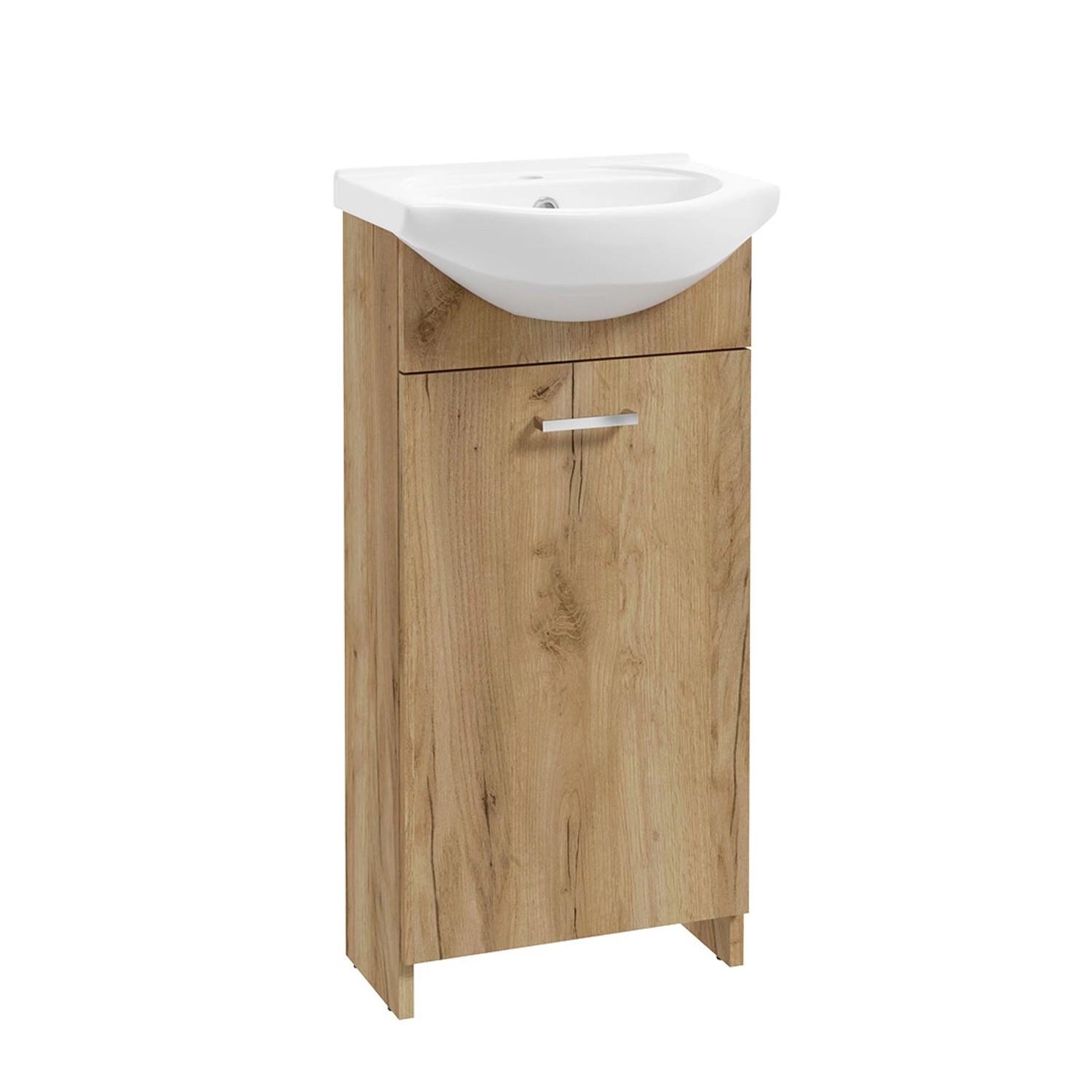 Defra Zestaw Szafka 1-Drzwiowa Z Umywalką Twins Dąb Złoty 40 Cm