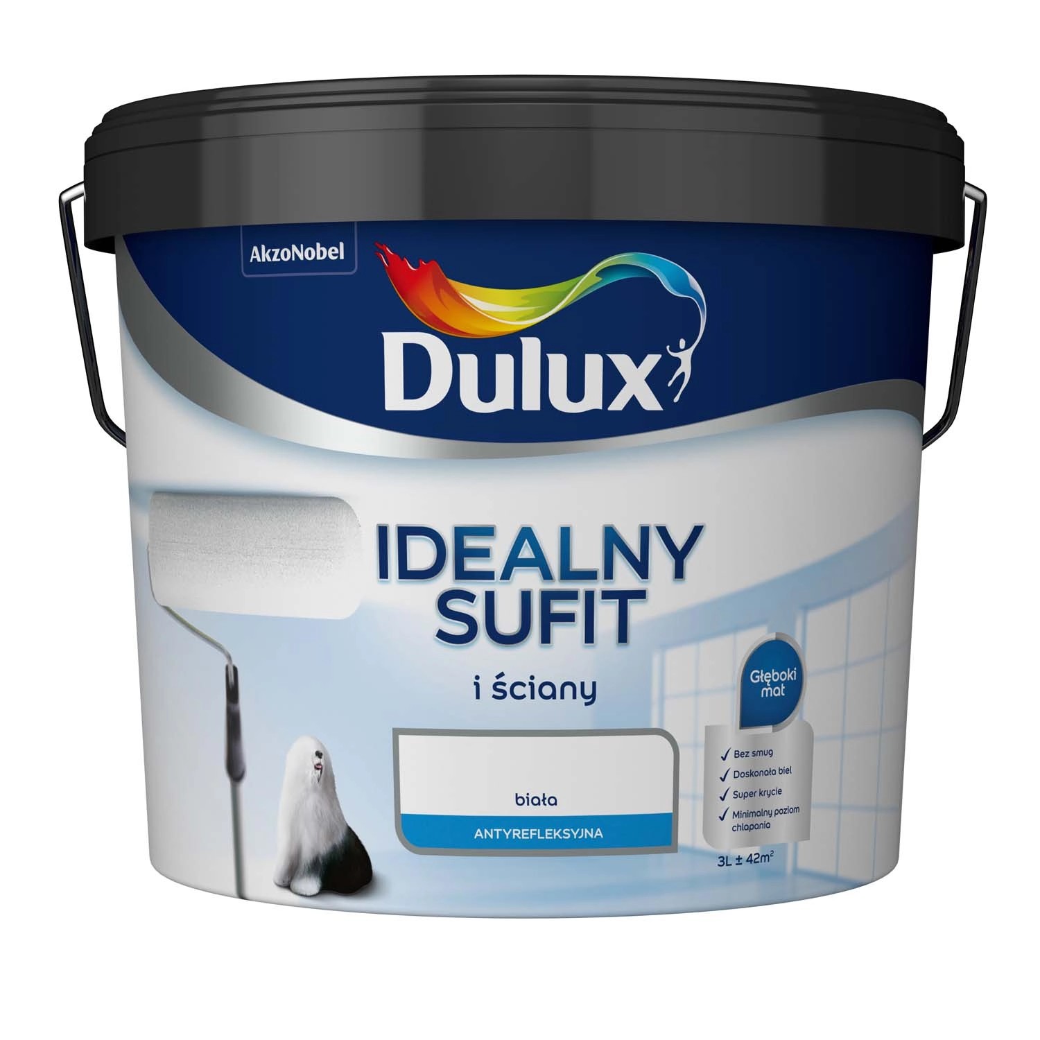 Farba Dulux Idealny sufit biała 3 l