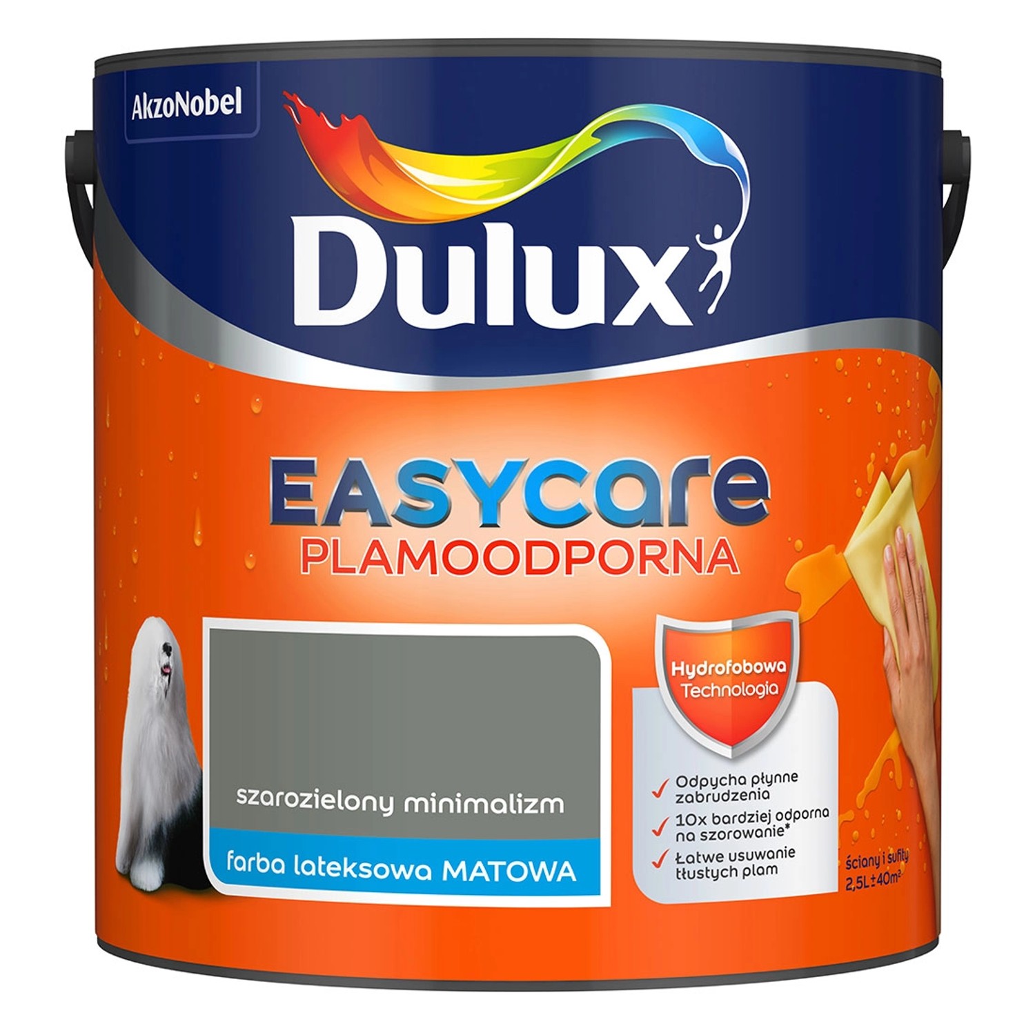 Farba Dulux EasyCare szarozielony minimalizm 2,5 L