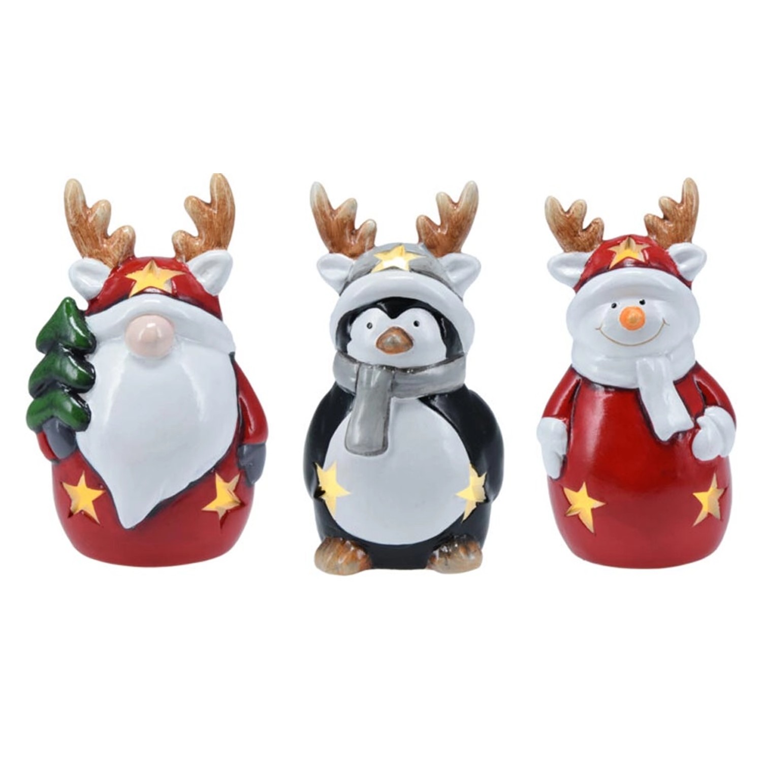 Figurka LED z rogami łosia, mix - 6x13 cm