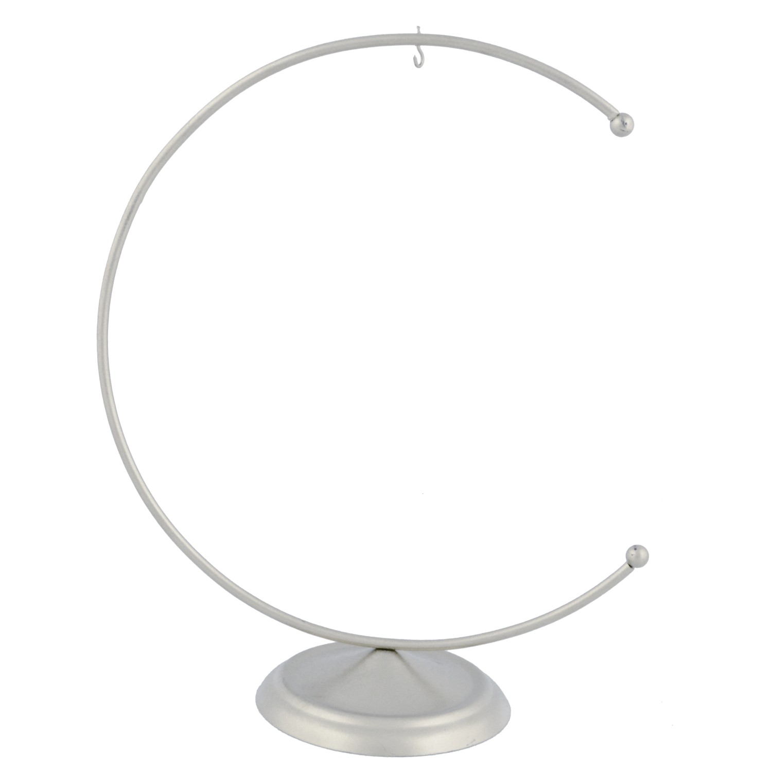 Stojak metalowy do bombek srebrny - śr. 15 cm