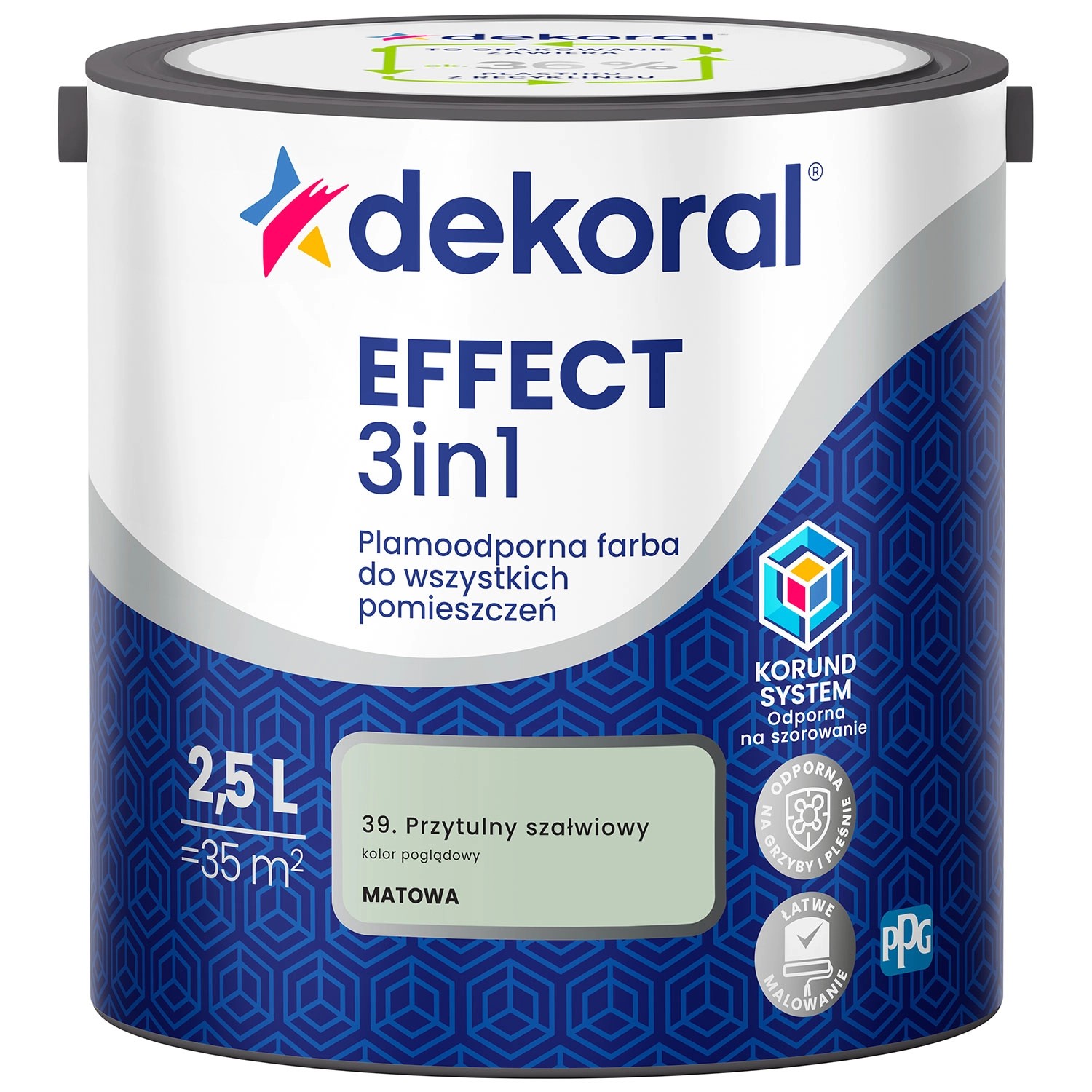 Farba Dekoral Effect 3w1 przytulny szałwiowy 2,5l