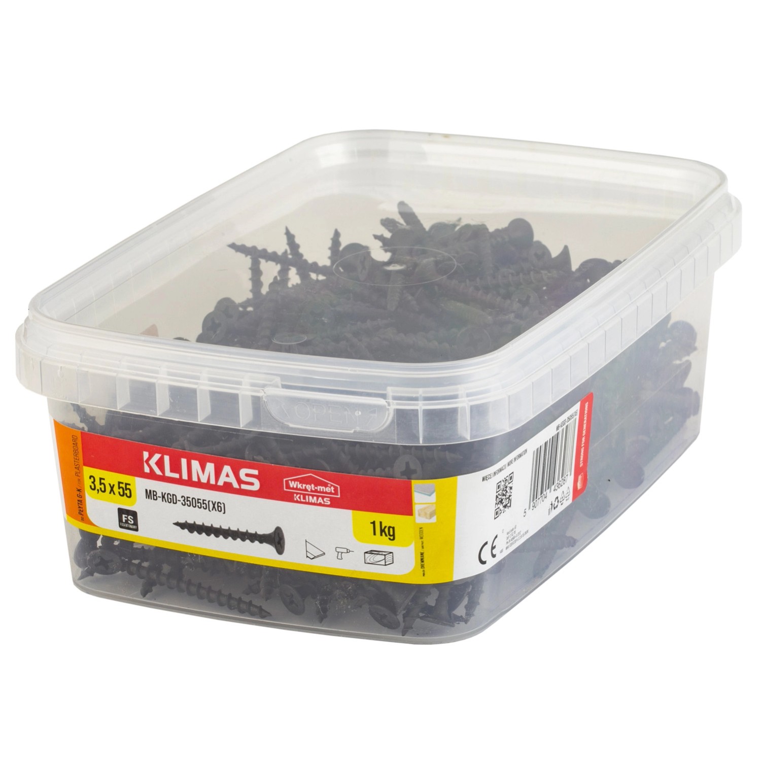 Klimas Wkręt do płyt GK gw.d/drewn 3,5x55 mm