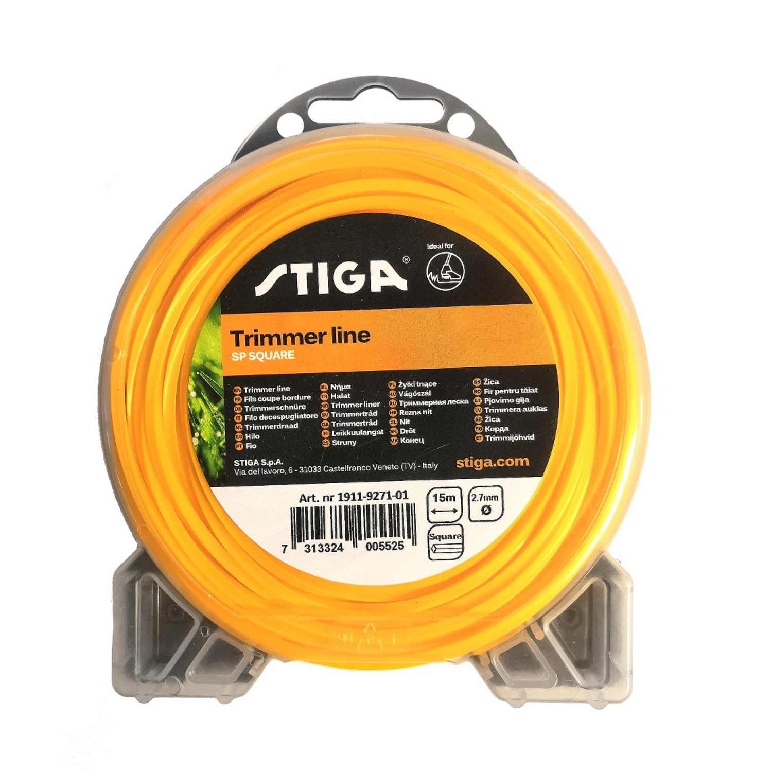 Stiga Żyłka do podkaszarki kwadratowa SP66 2,7 mm 15 m