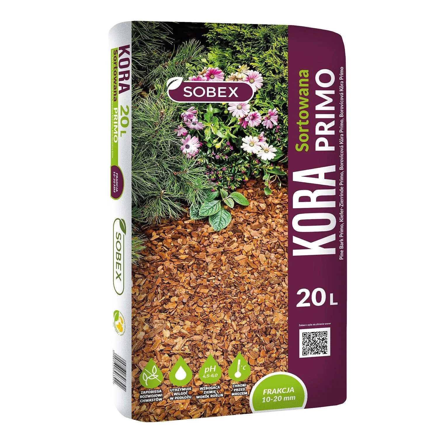 Kora ogrodowa sortowana Pfrakcja 10-20 mm - 20 l