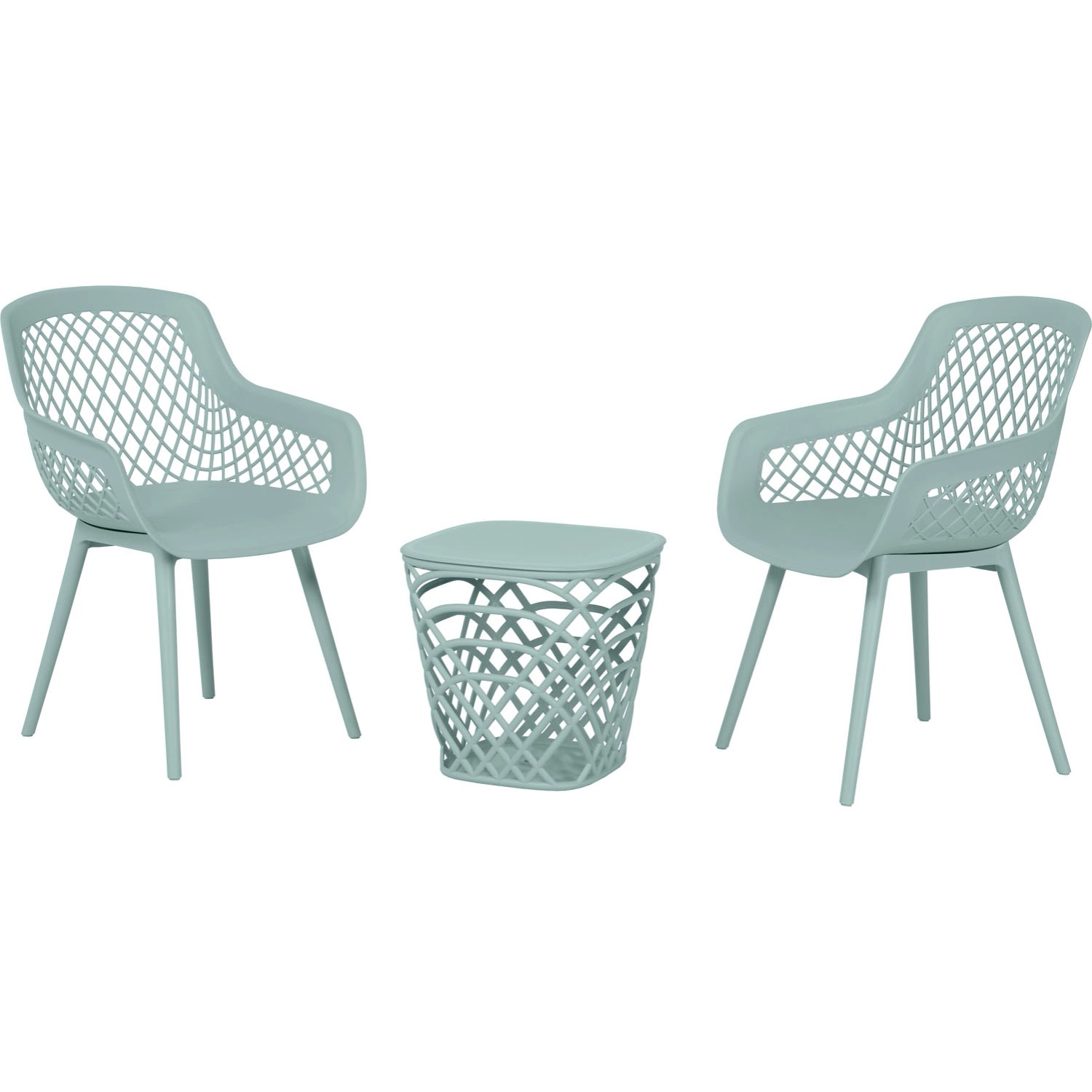 Komplet mebli balkonowych UBATA zielony 3-częściowy