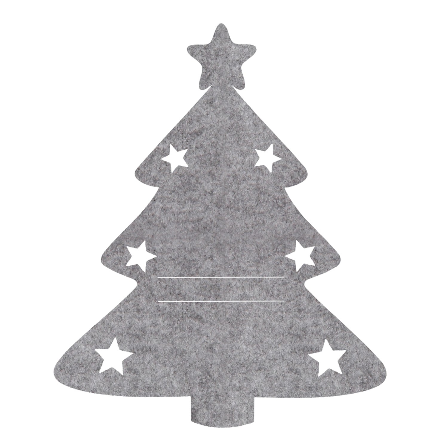 Podkładka filcowa pod sztućce CHOINKA szara 15 cm x 20 cm